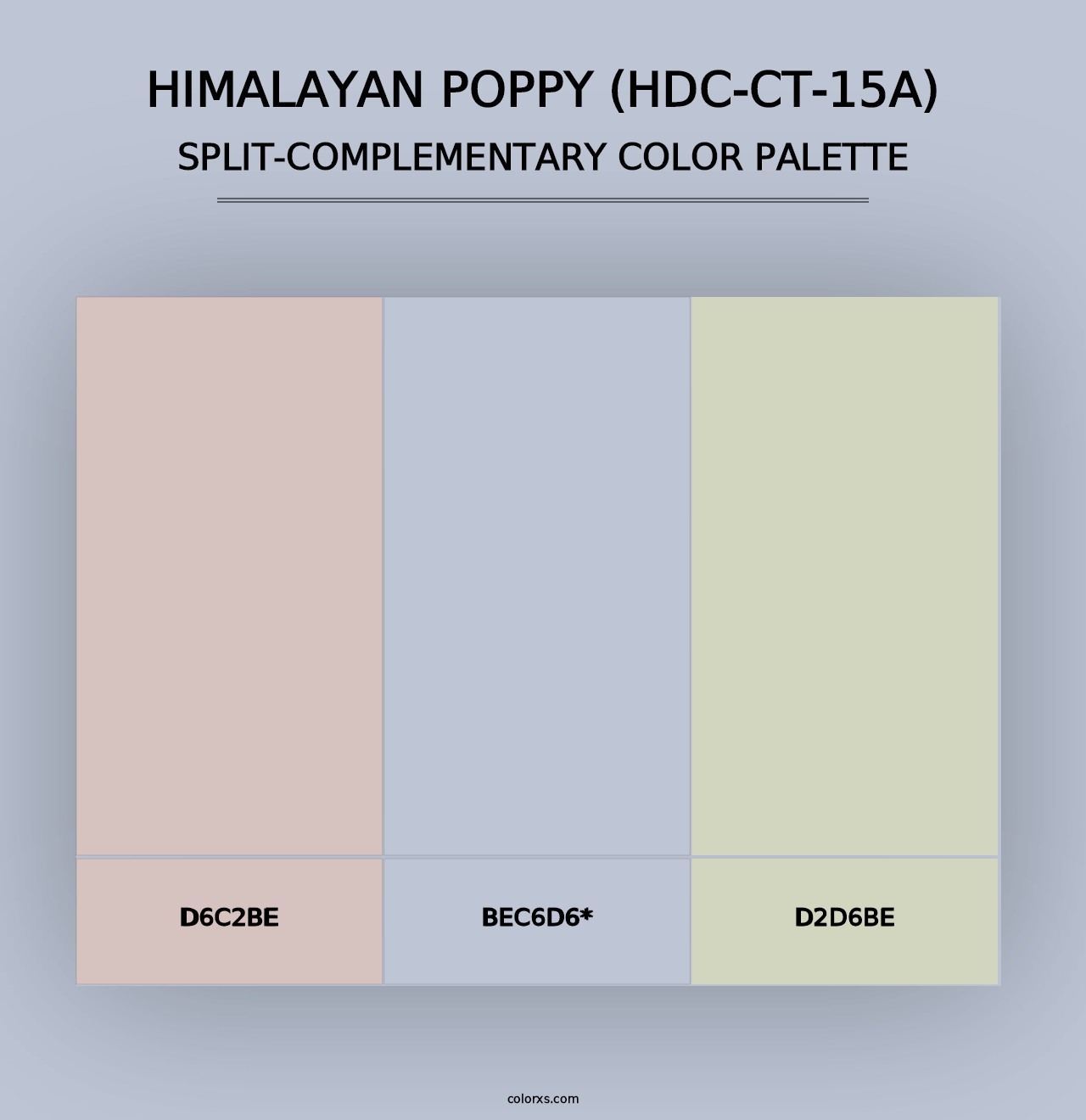 Himalayan Poppy (HDC-CT-15A) - Split-Complementary Color Palette