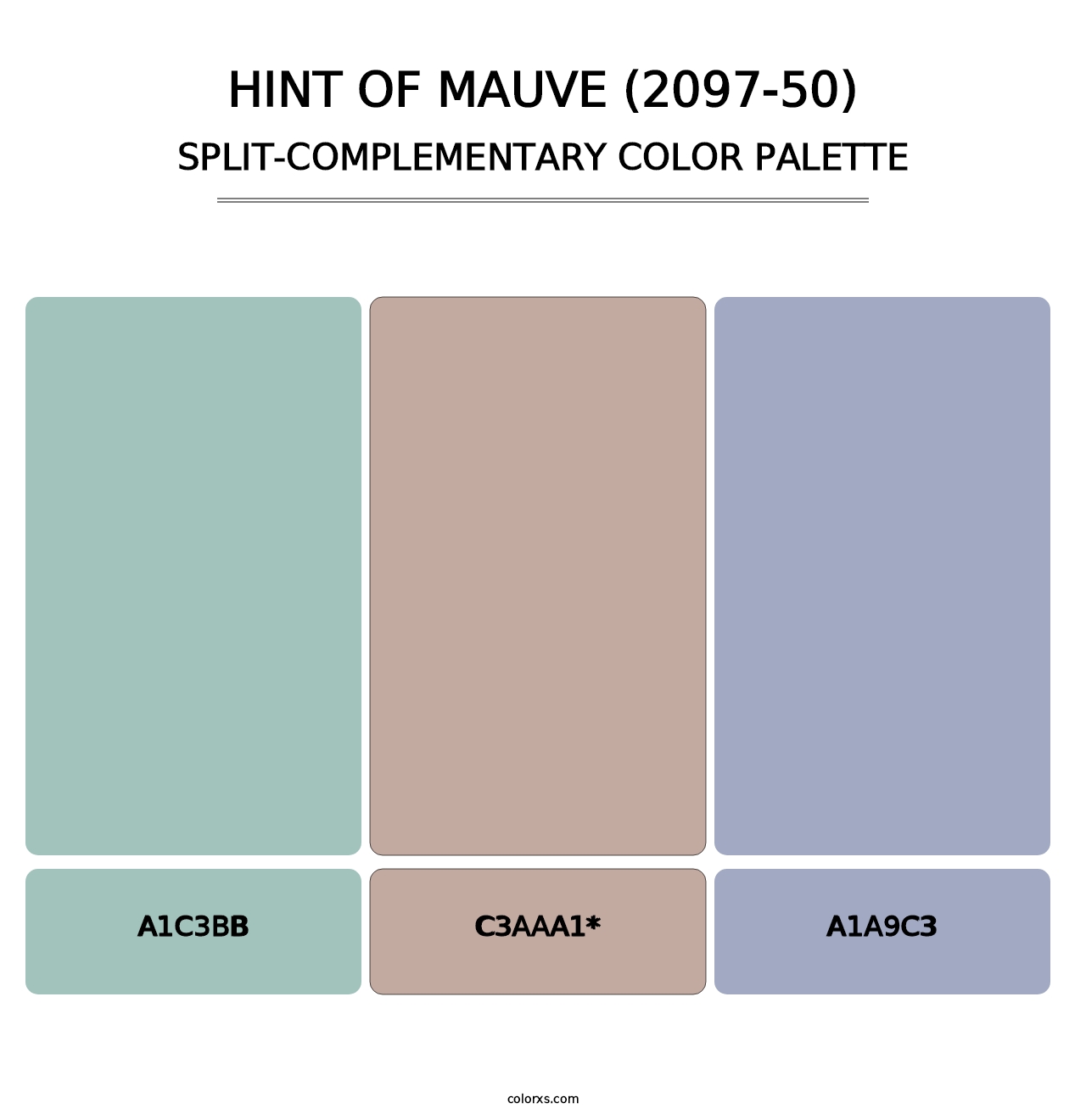 Hint of Mauve (2097-50) - Split-Complementary Color Palette