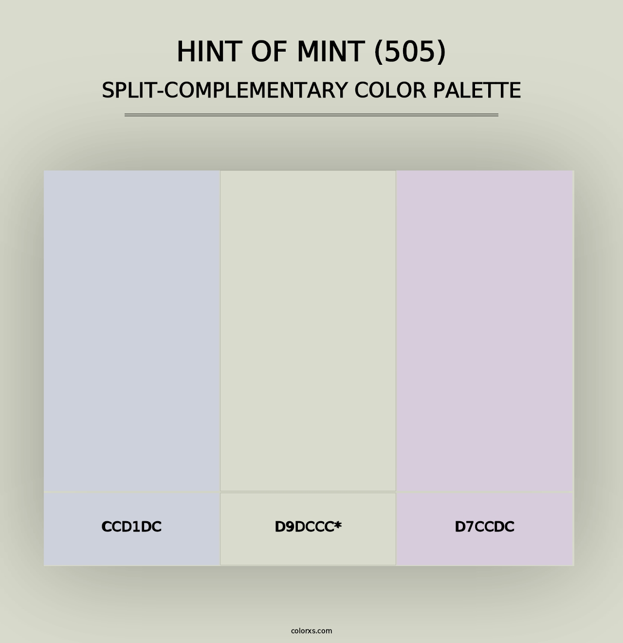 Hint of Mint (505) - Split-Complementary Color Palette