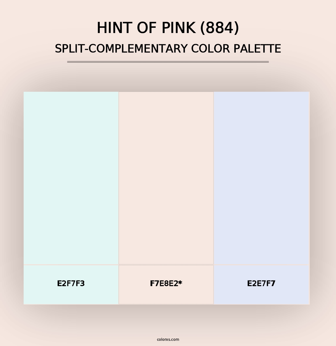 Hint of Pink (884) - Split-Complementary Color Palette