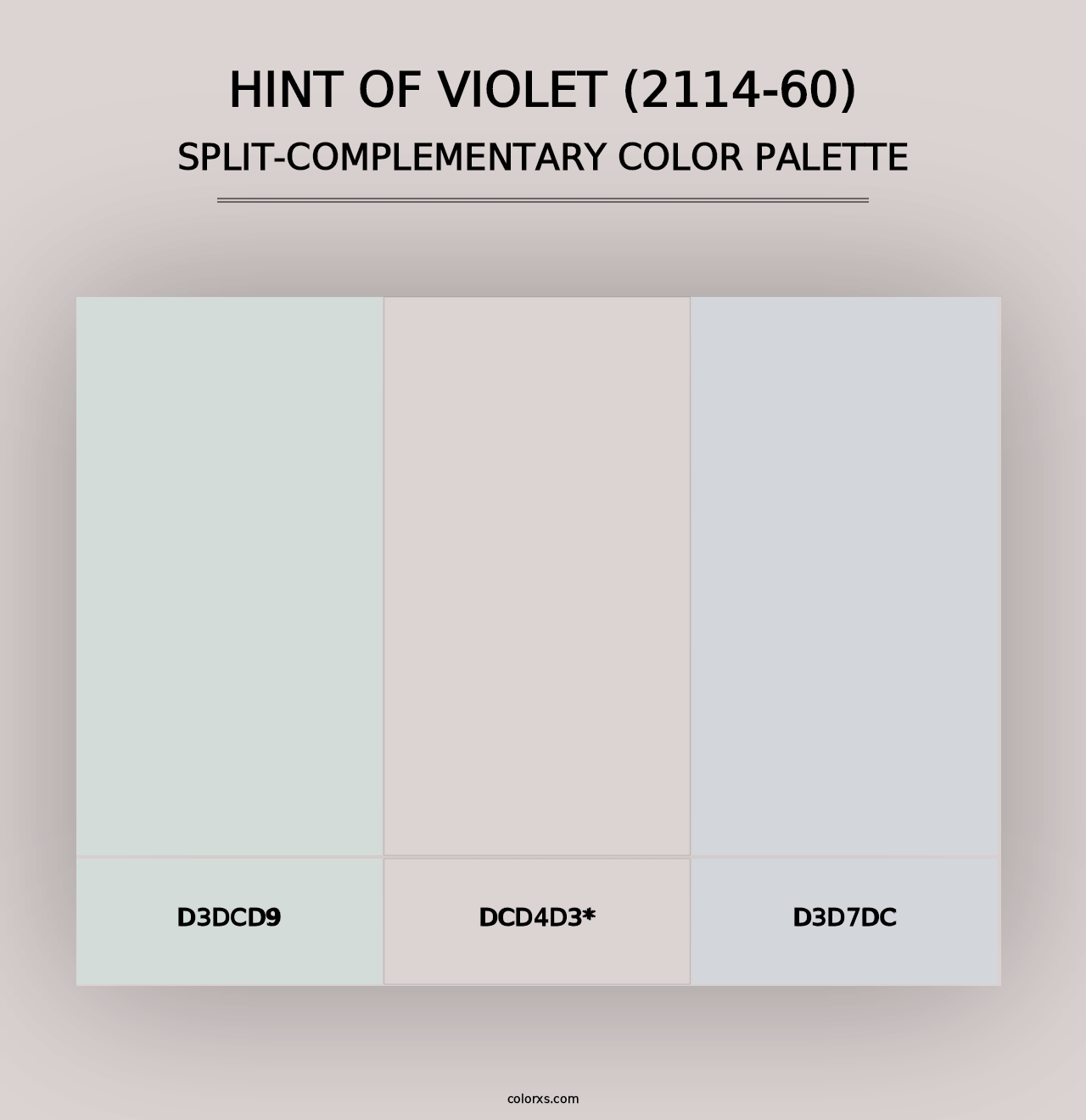 Hint of Violet (2114-60) - Split-Complementary Color Palette