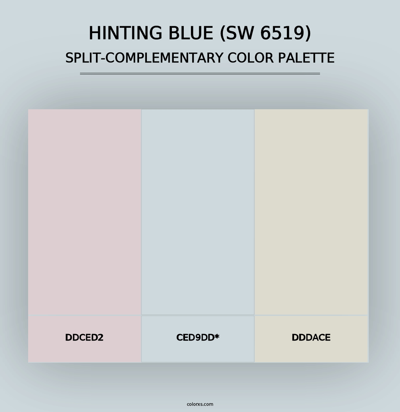 Hinting Blue (SW 6519) - Split-Complementary Color Palette