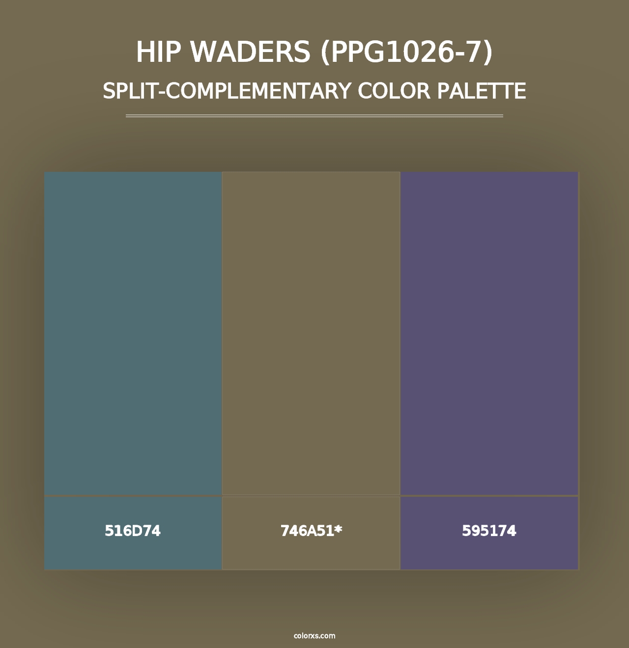 Hip Waders (PPG1026-7) - Split-Complementary Color Palette