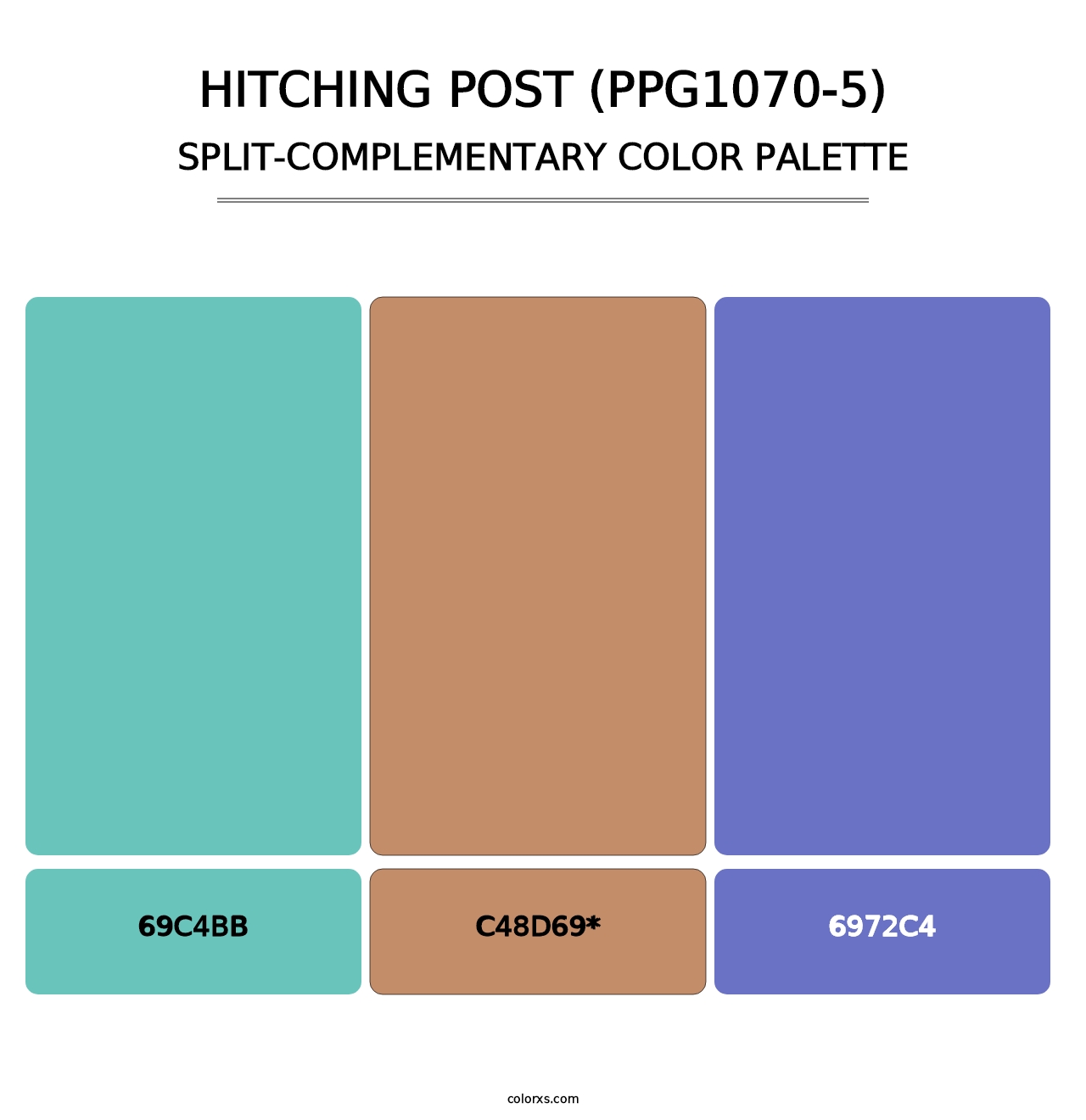 Hitching Post (PPG1070-5) - Split-Complementary Color Palette