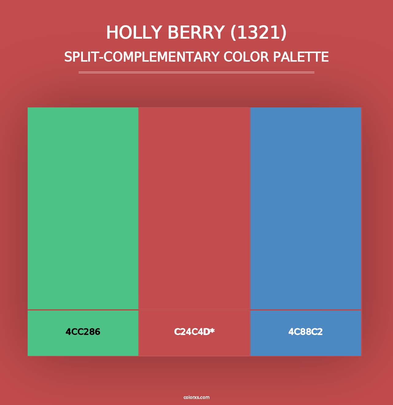 Holly Berry (1321) - Split-Complementary Color Palette