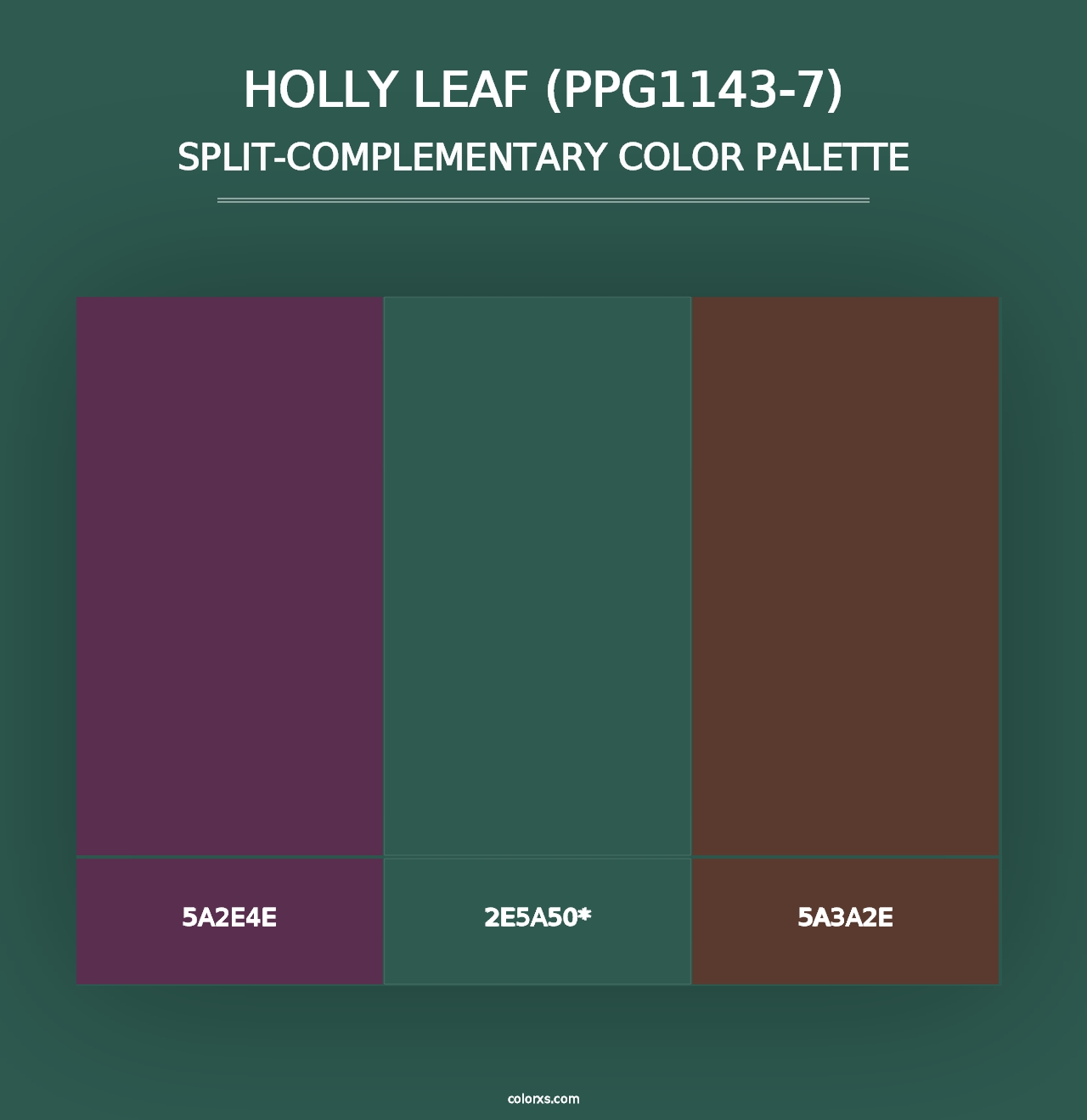 Holly Leaf (PPG1143-7) - Split-Complementary Color Palette