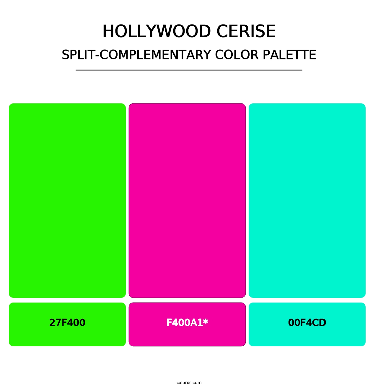 Hollywood Cerise - Split-Complementary Color Palette