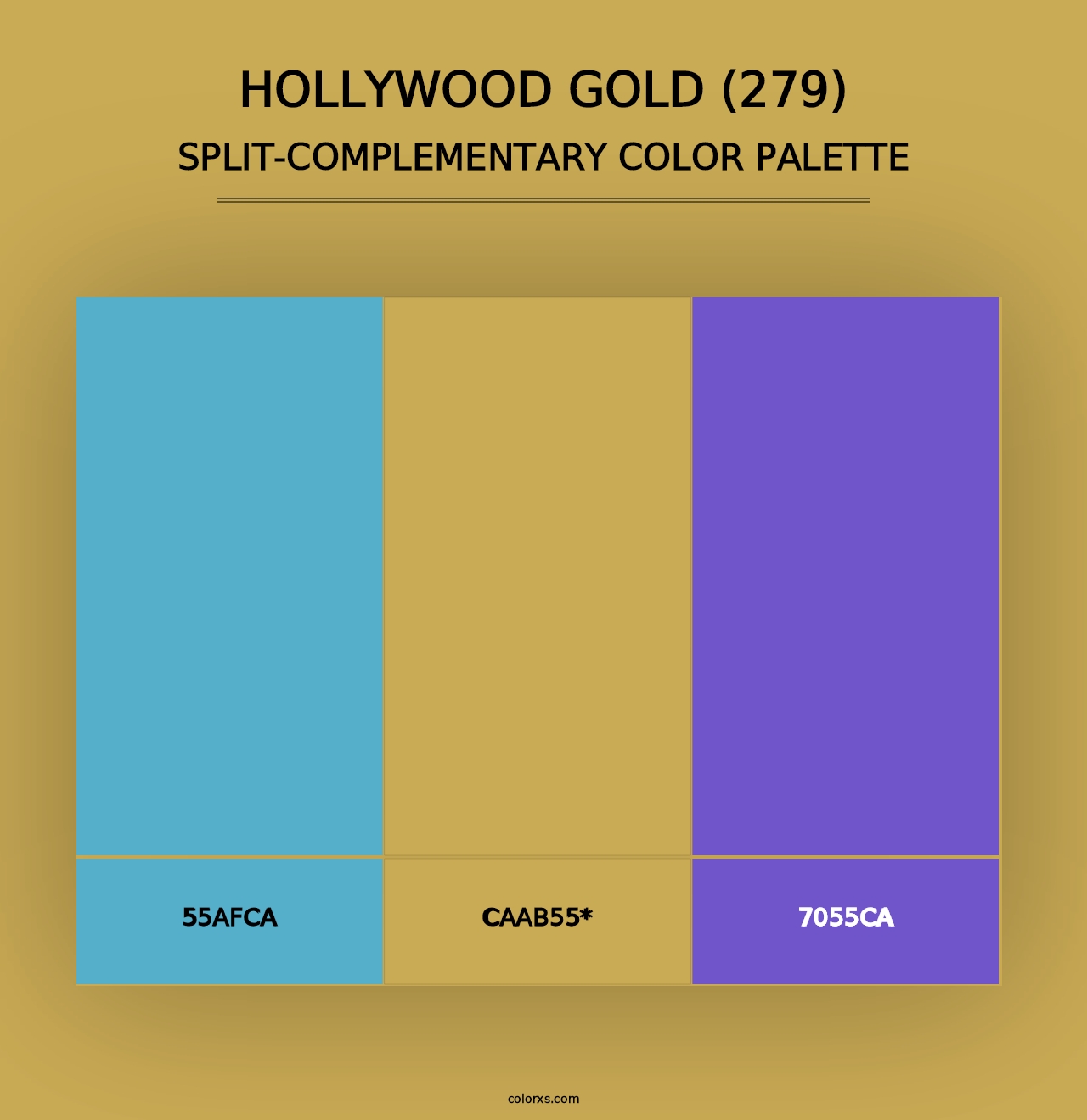 Hollywood Gold (279) - Split-Complementary Color Palette