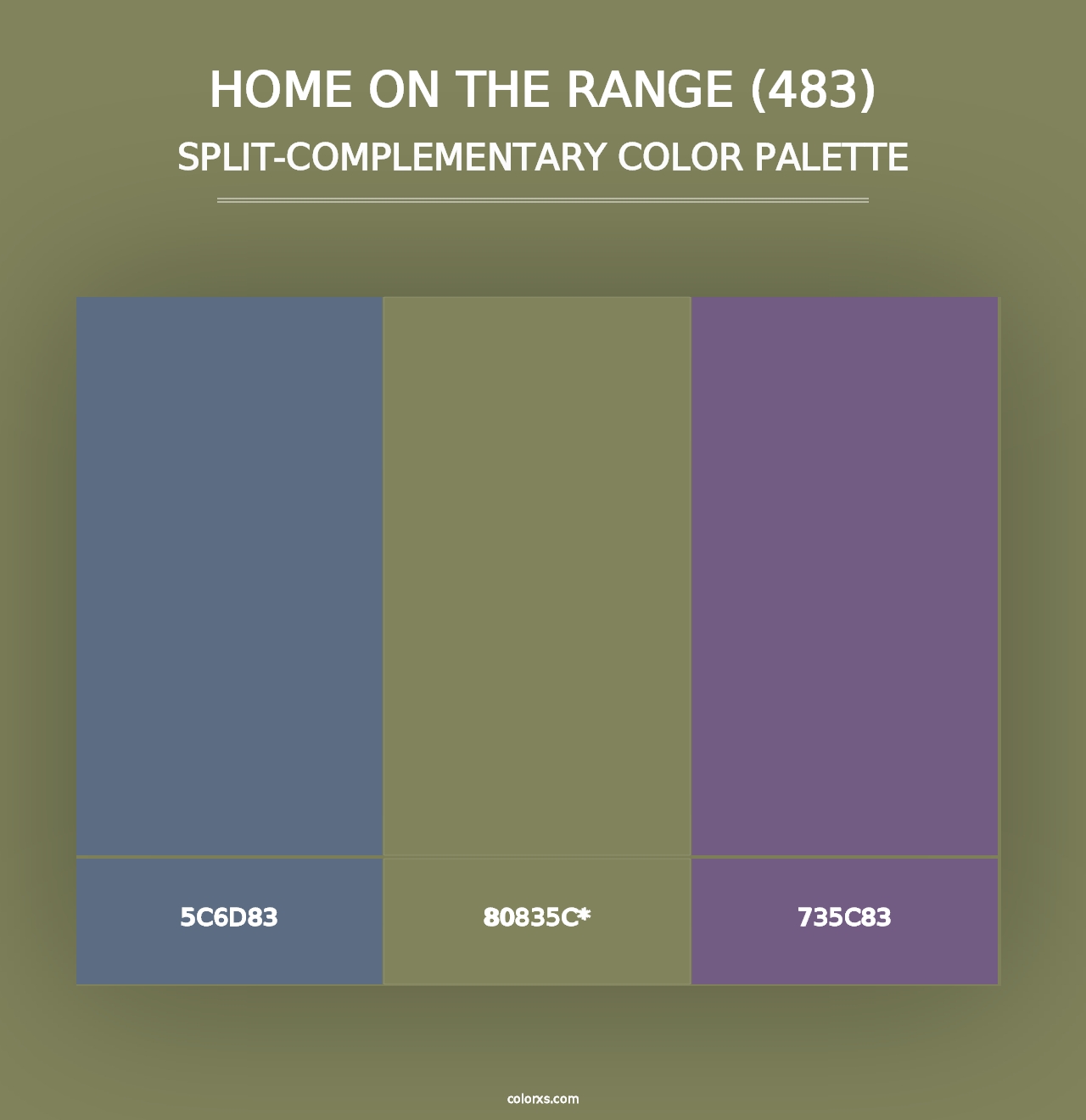 Home on the Range (483) - Split-Complementary Color Palette