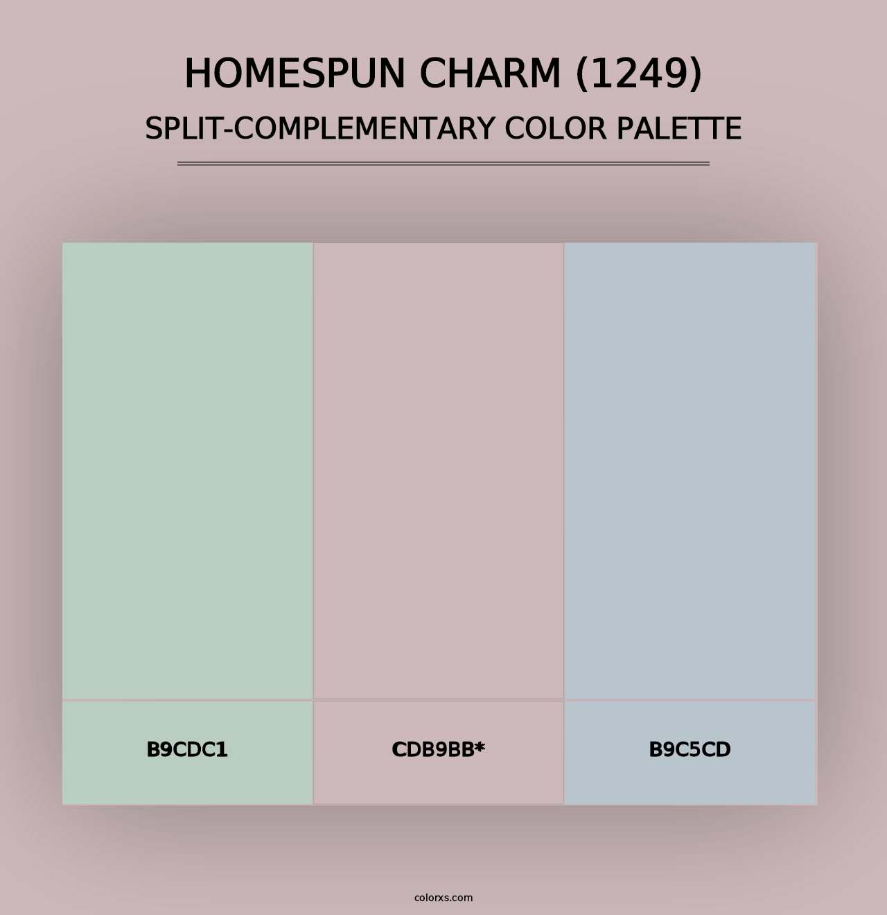 Homespun Charm (1249) - Split-Complementary Color Palette