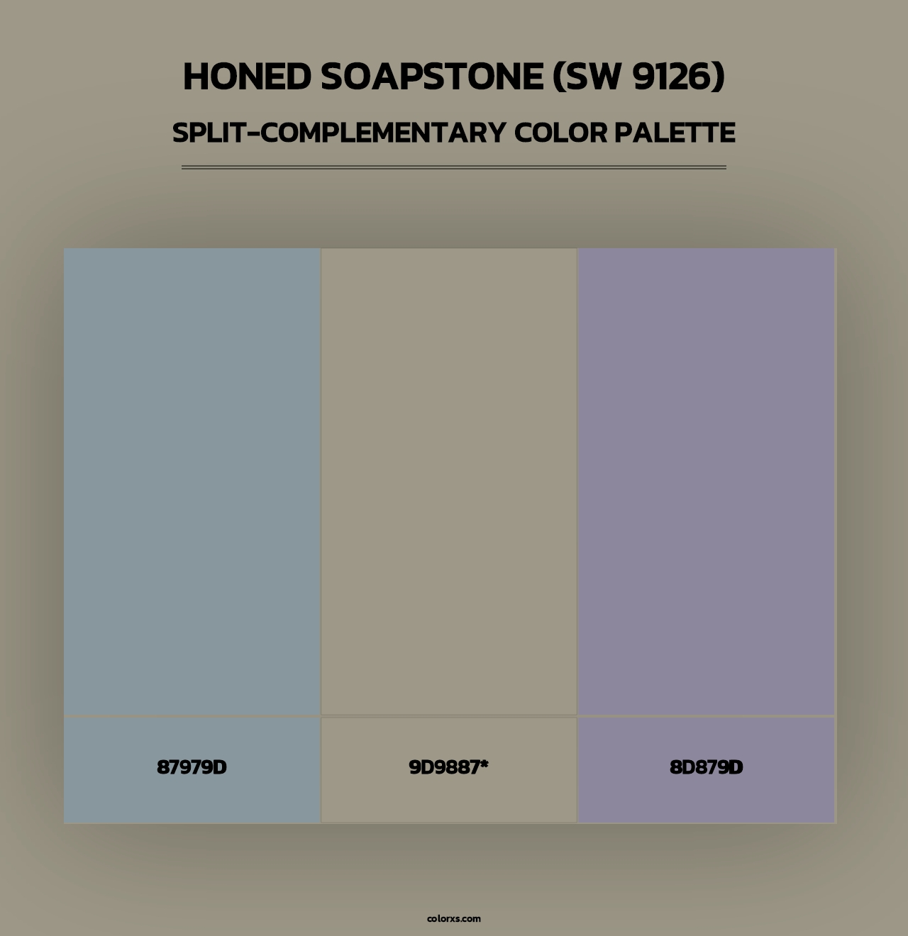 Honed Soapstone (SW 9126) - Split-Complementary Color Palette