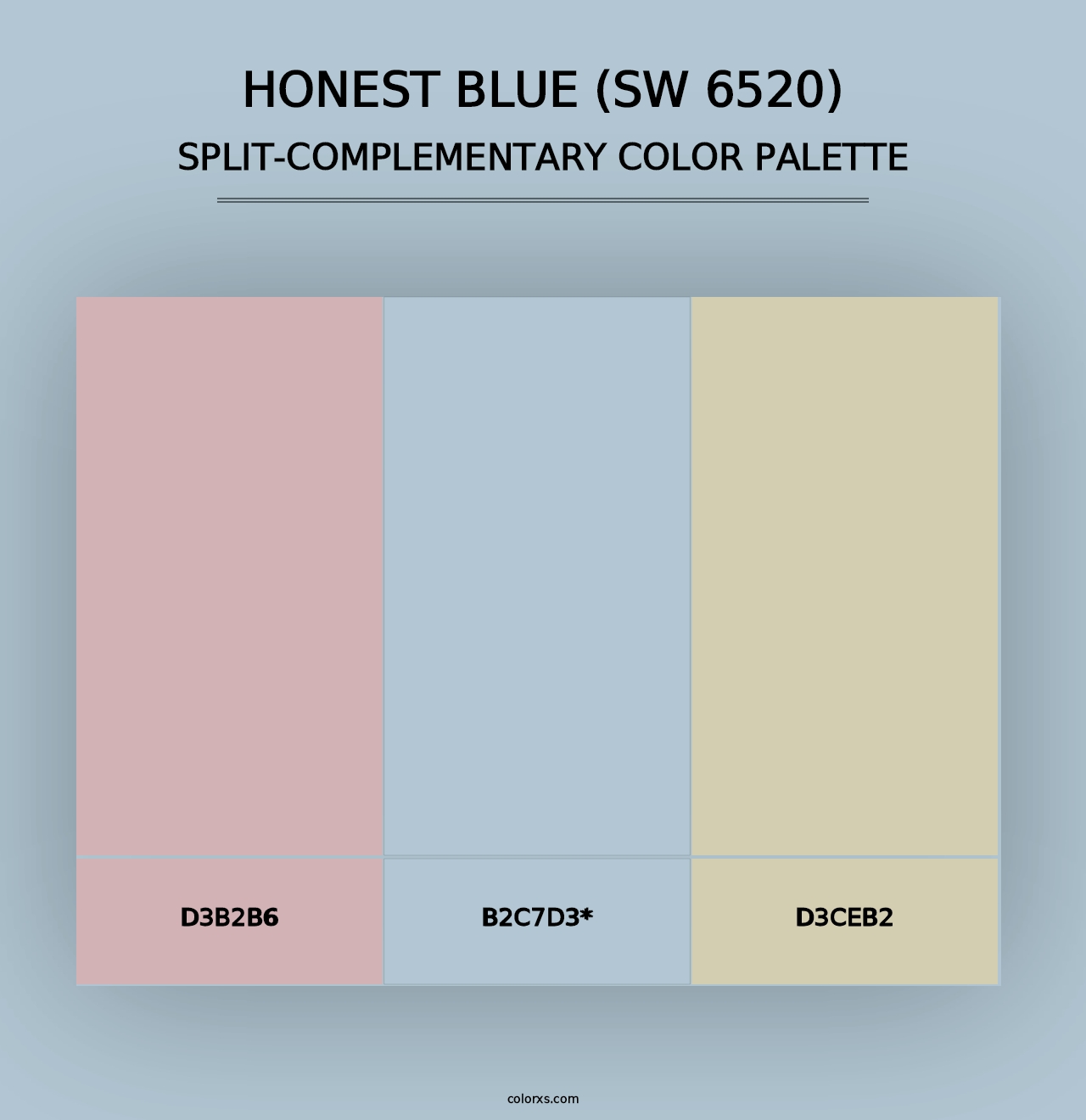 Honest Blue (SW 6520) - Split-Complementary Color Palette