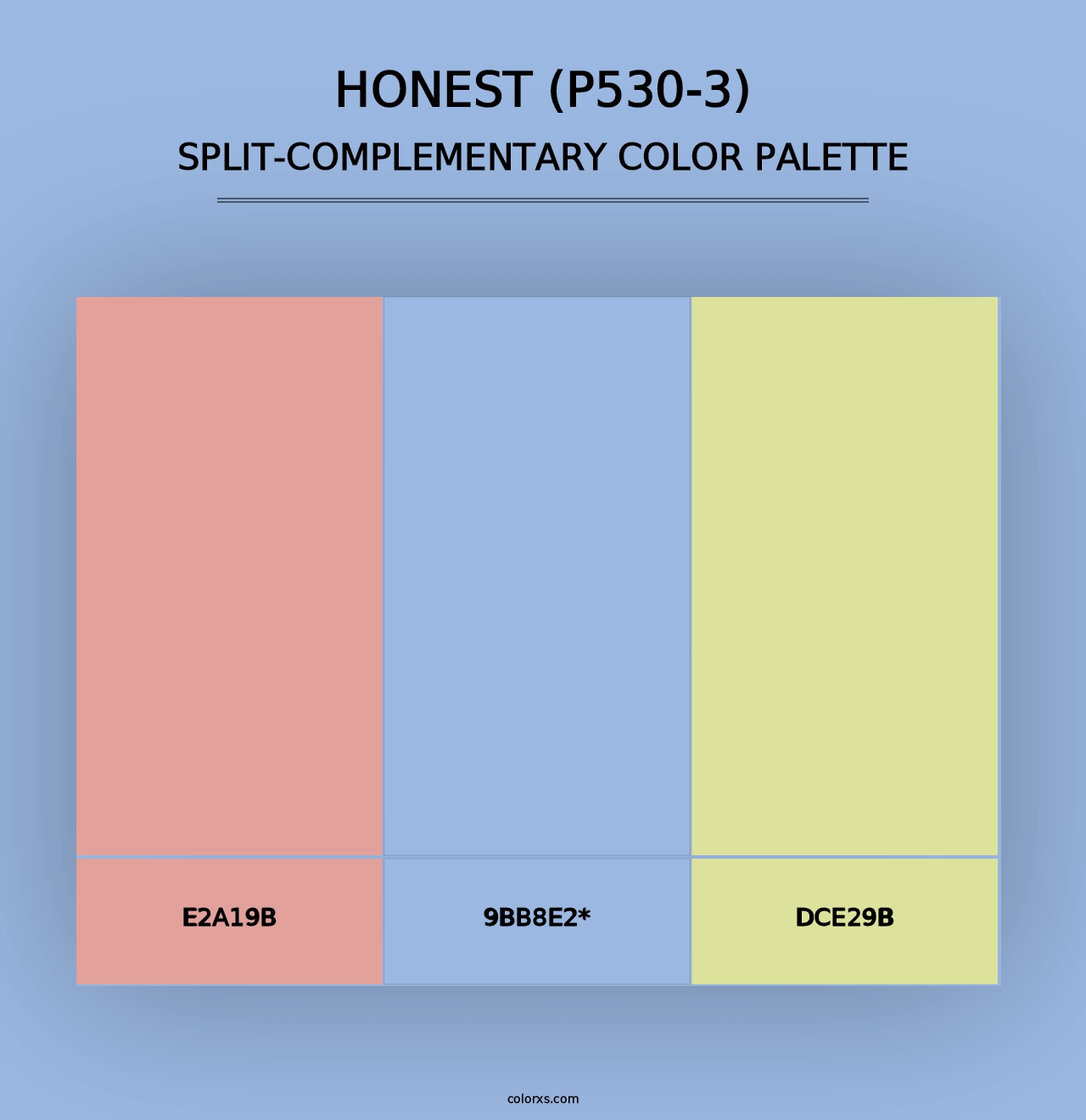 Honest (P530-3) - Split-Complementary Color Palette