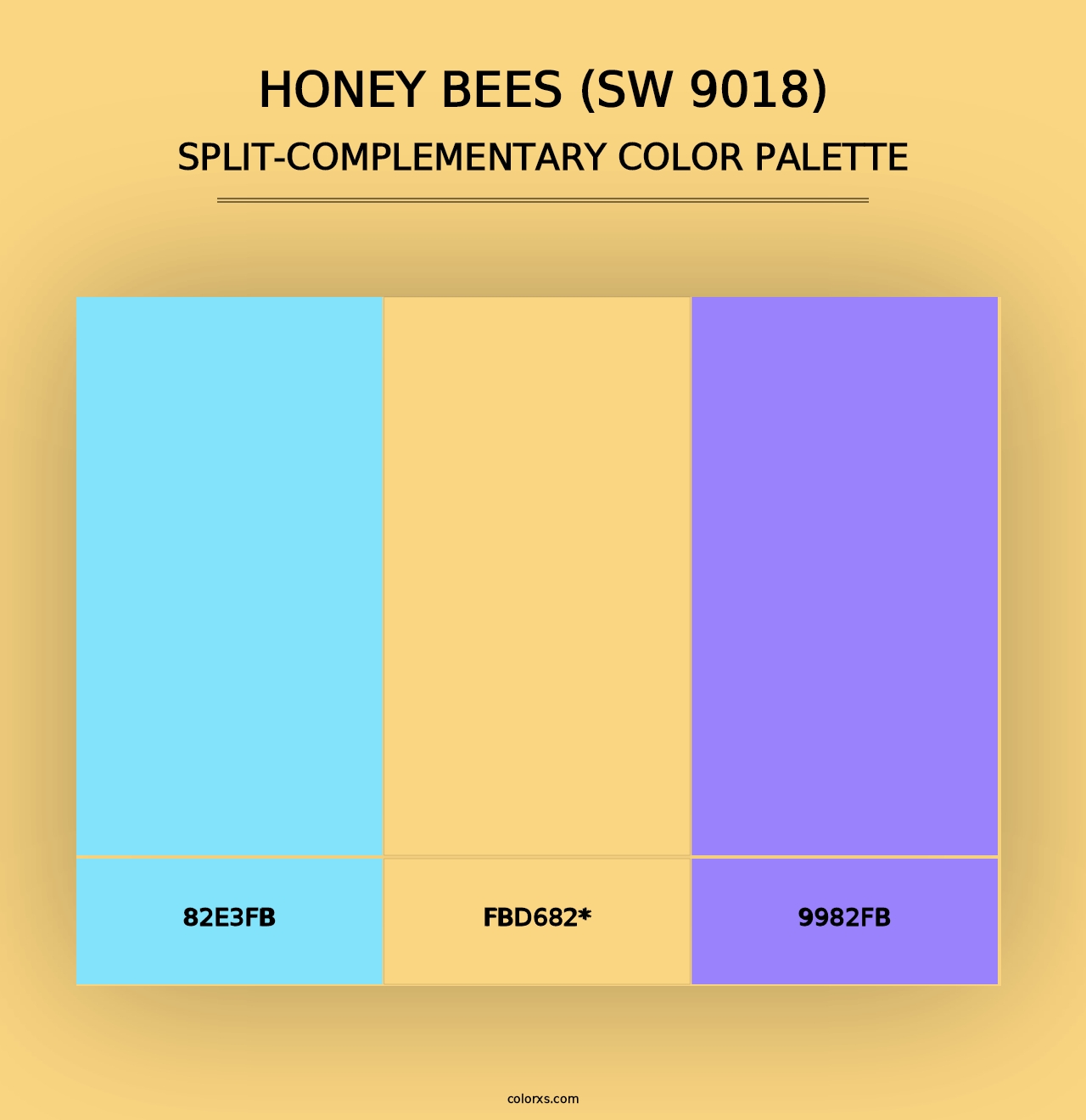 Honey Bees (SW 9018) - Split-Complementary Color Palette