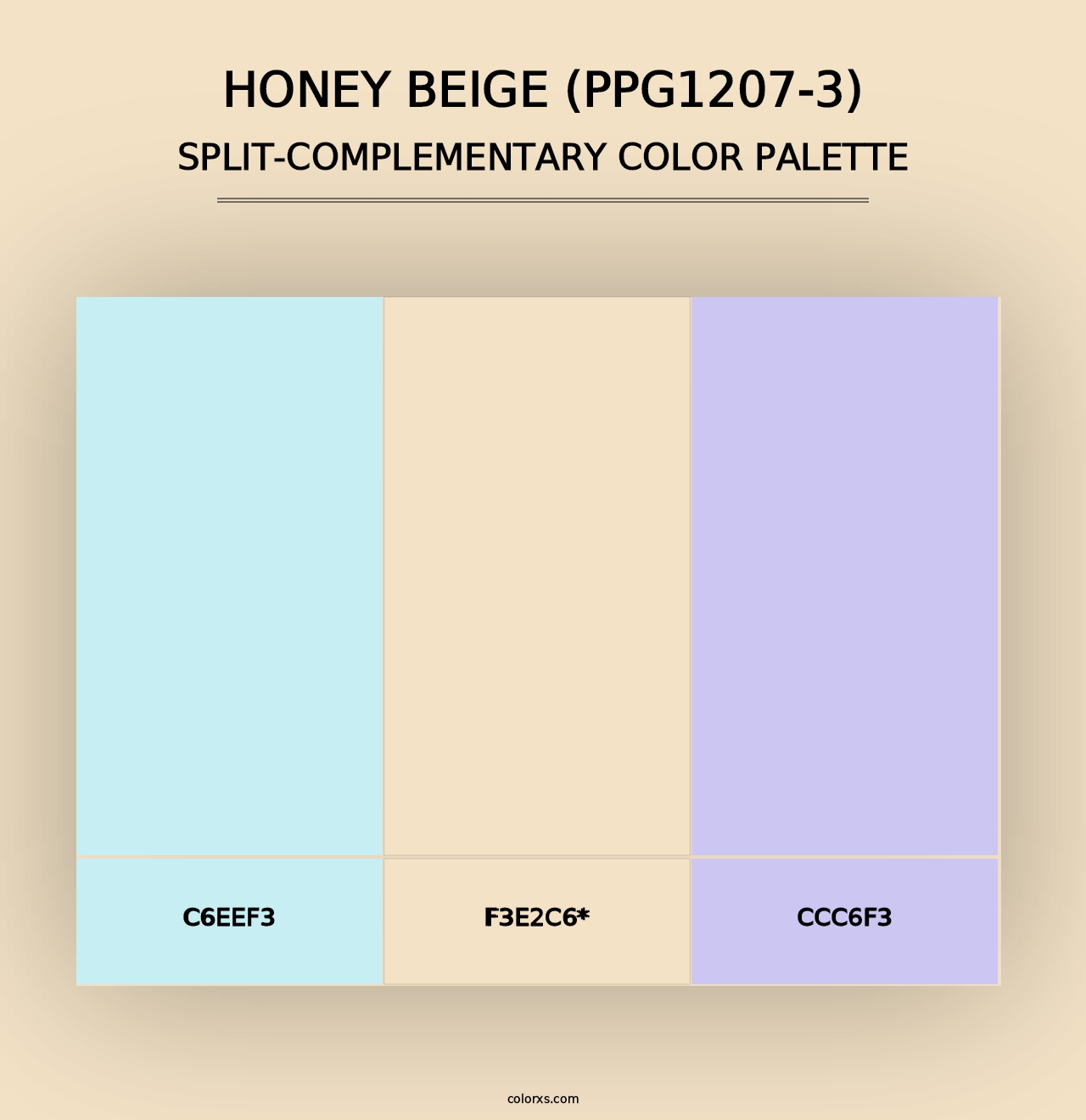 Honey Beige (PPG1207-3) - Split-Complementary Color Palette