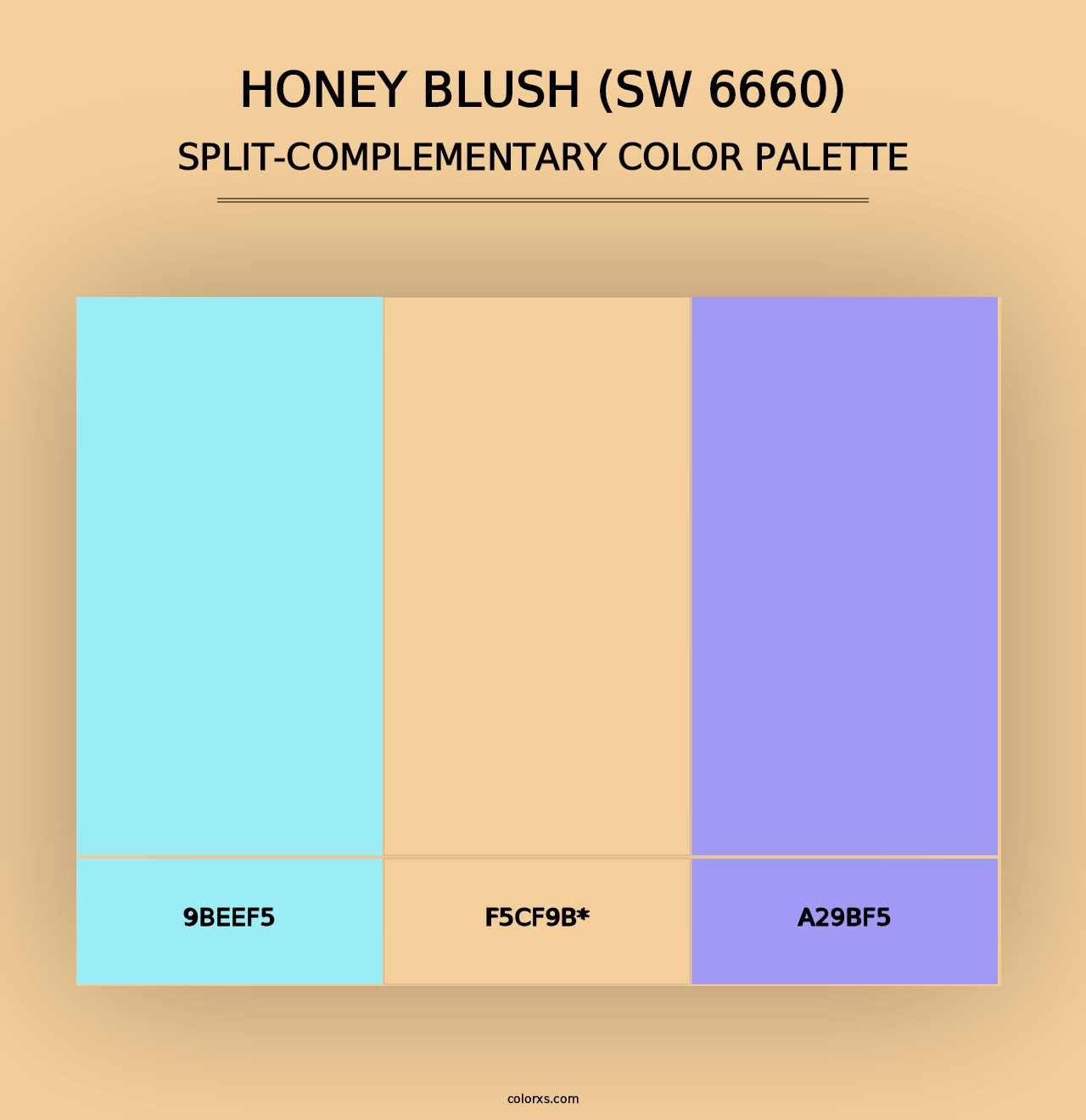 Honey Blush (SW 6660) - Split-Complementary Color Palette