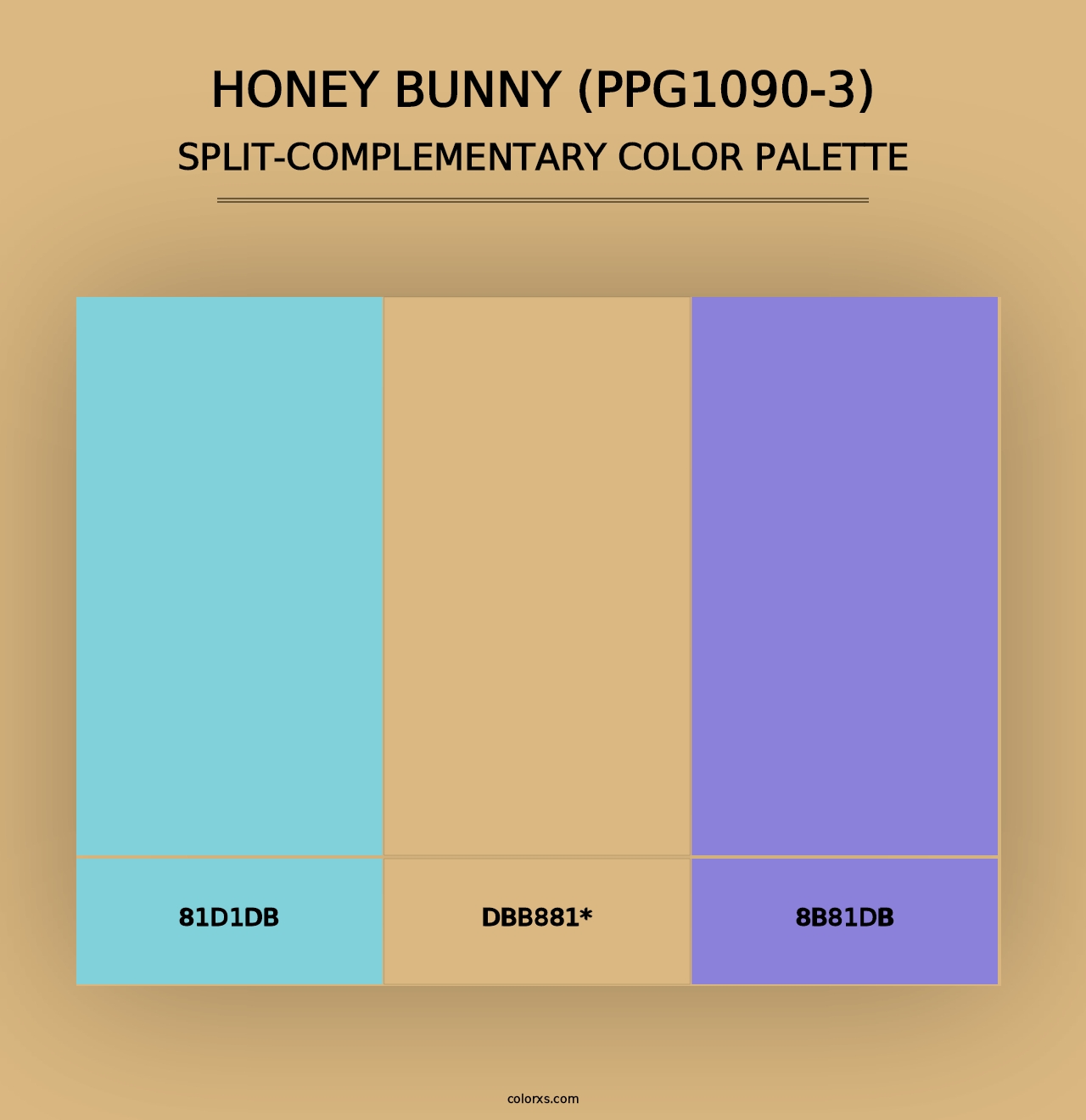 Honey Bunny (PPG1090-3) - Split-Complementary Color Palette