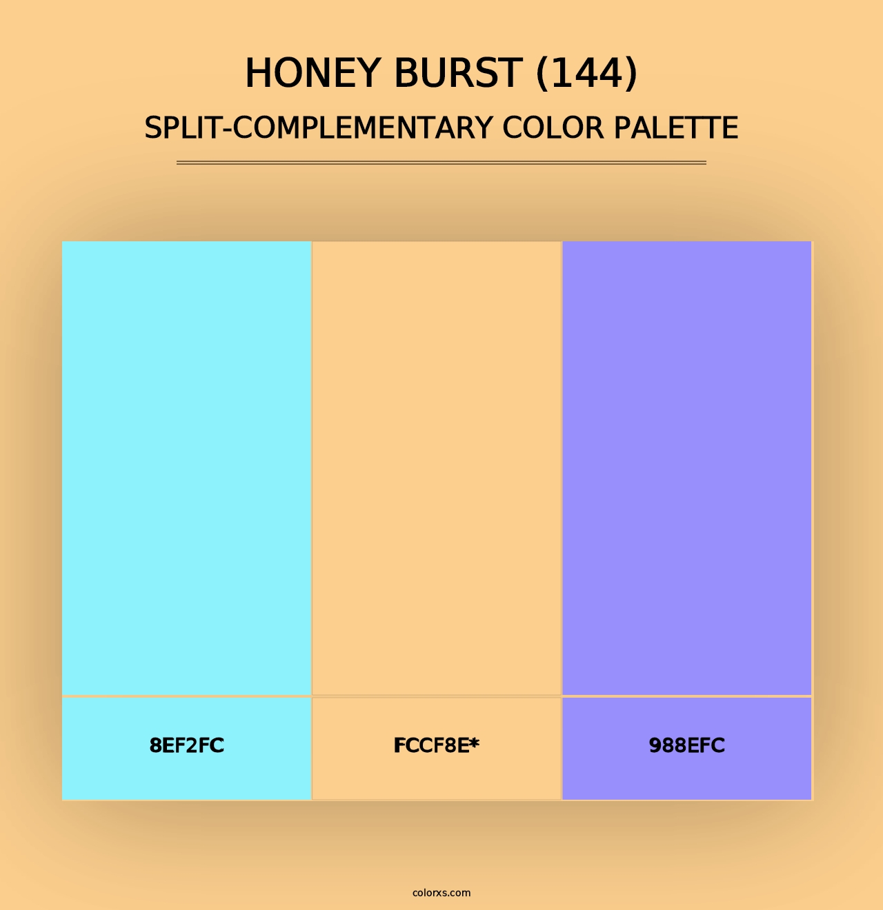 Honey Burst (144) - Split-Complementary Color Palette