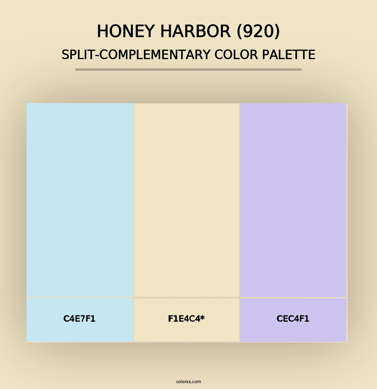 Honey Harbor (920) - Split-Complementary Color Palette