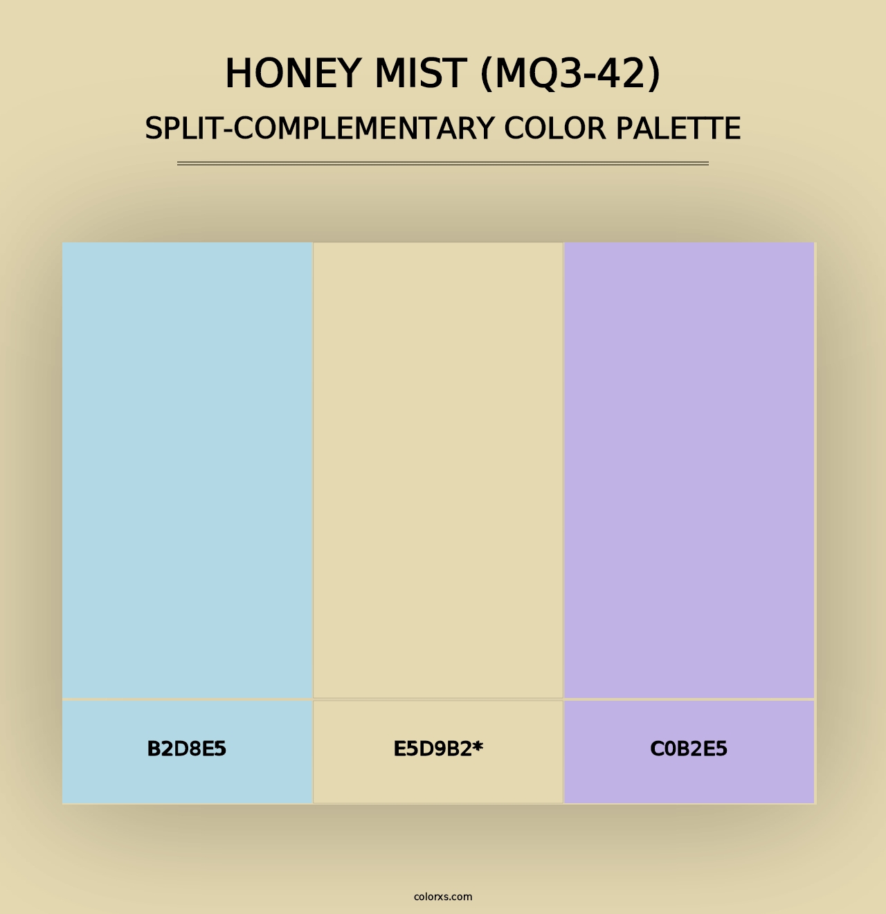 Honey Mist (MQ3-42) - Split-Complementary Color Palette