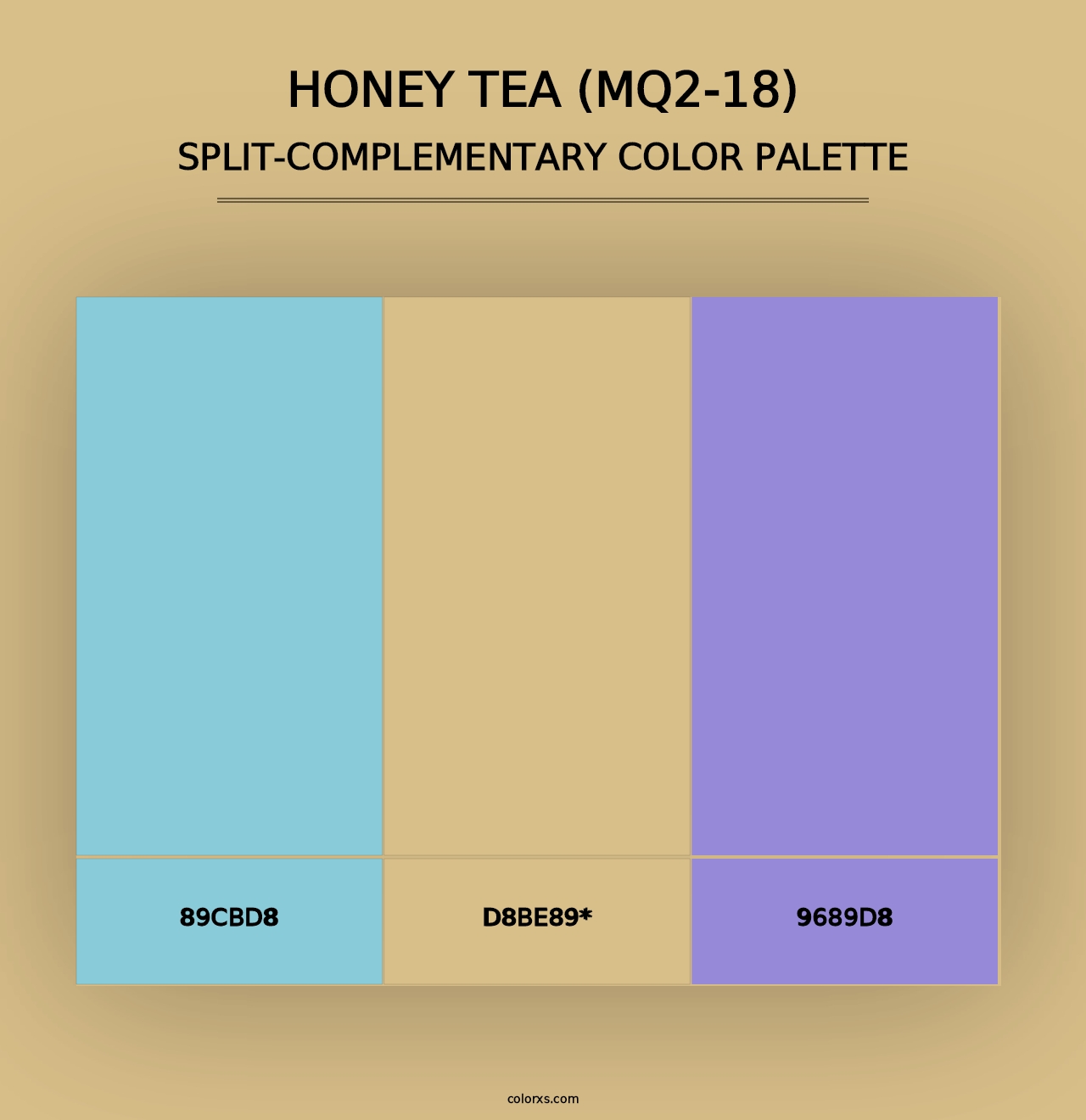 Honey Tea (MQ2-18) - Split-Complementary Color Palette