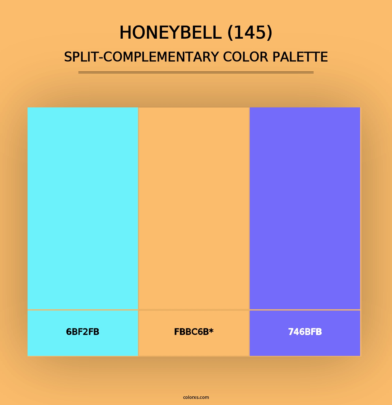 Honeybell (145) - Split-Complementary Color Palette