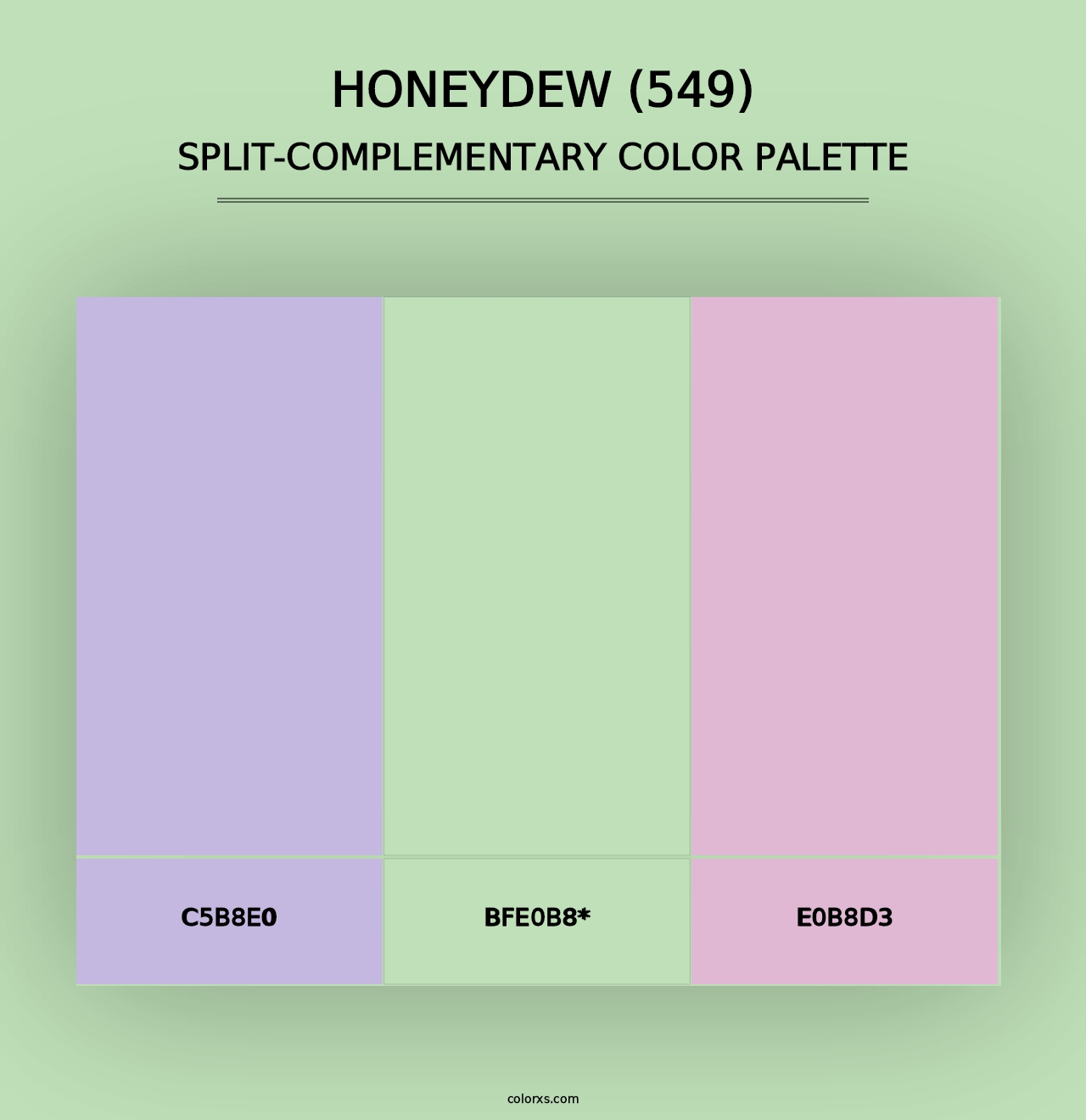 Honeydew (549) - Split-Complementary Color Palette