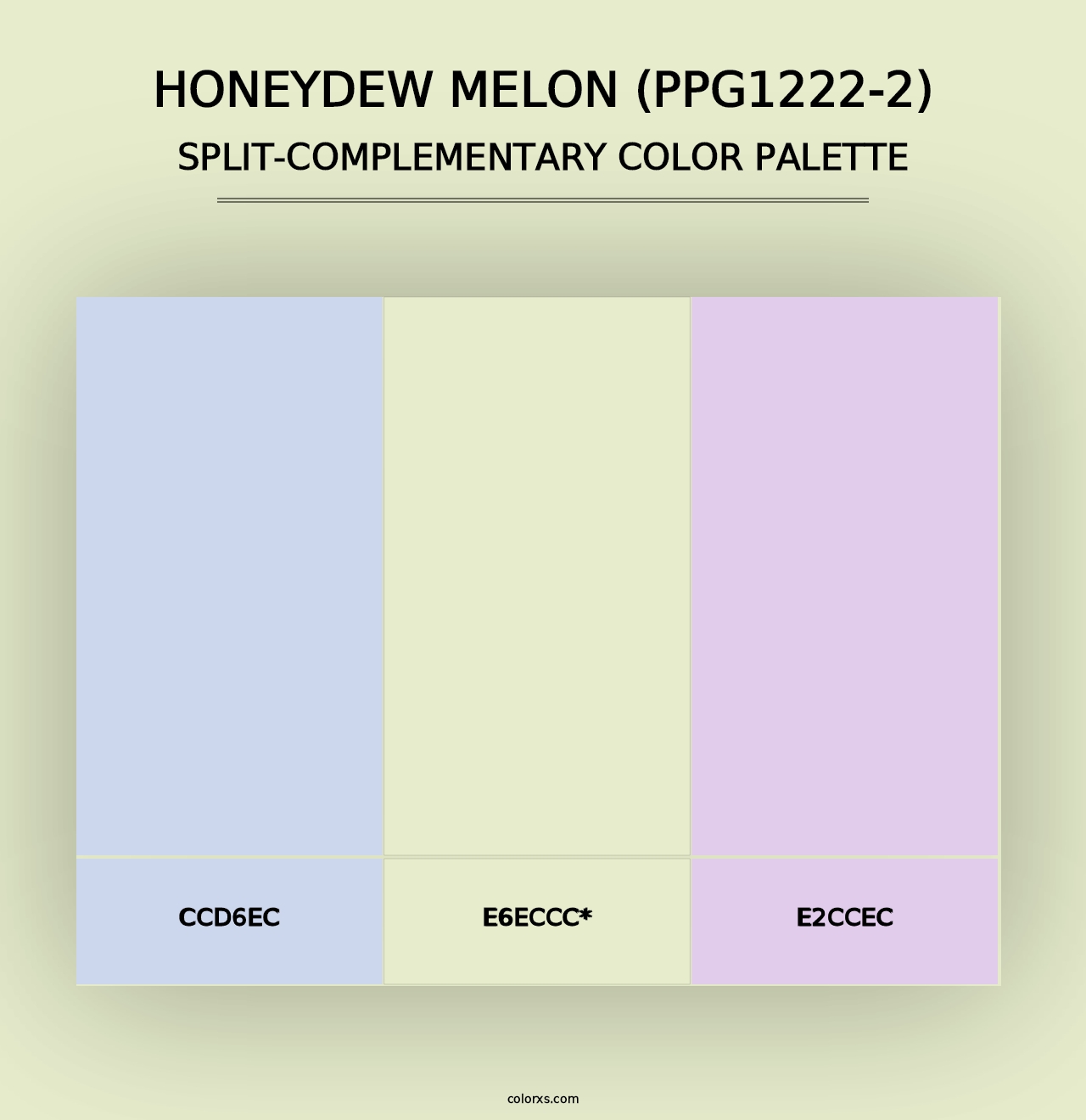 Honeydew Melon (PPG1222-2) - Split-Complementary Color Palette