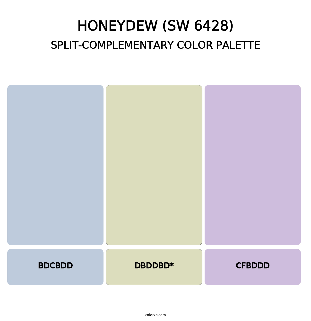 Honeydew (SW 6428) - Split-Complementary Color Palette