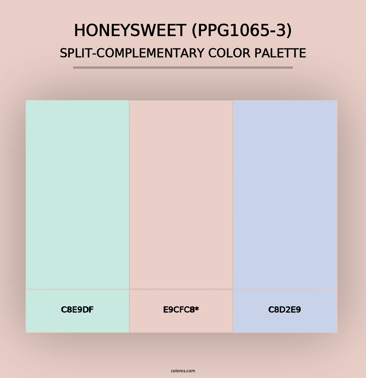 Honeysweet (PPG1065-3) - Split-Complementary Color Palette