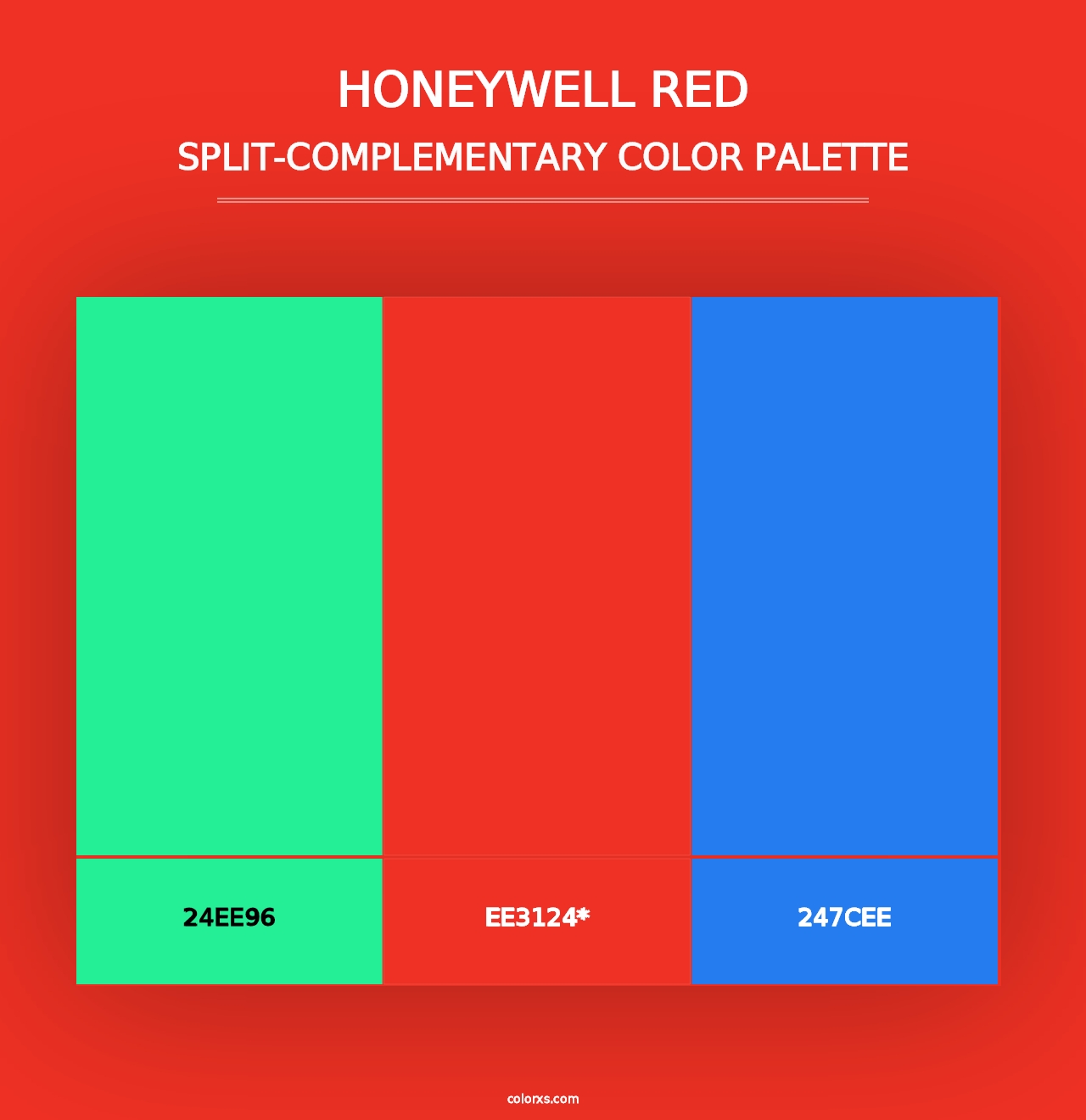 Honeywell Red - Split-Complementary Color Palette