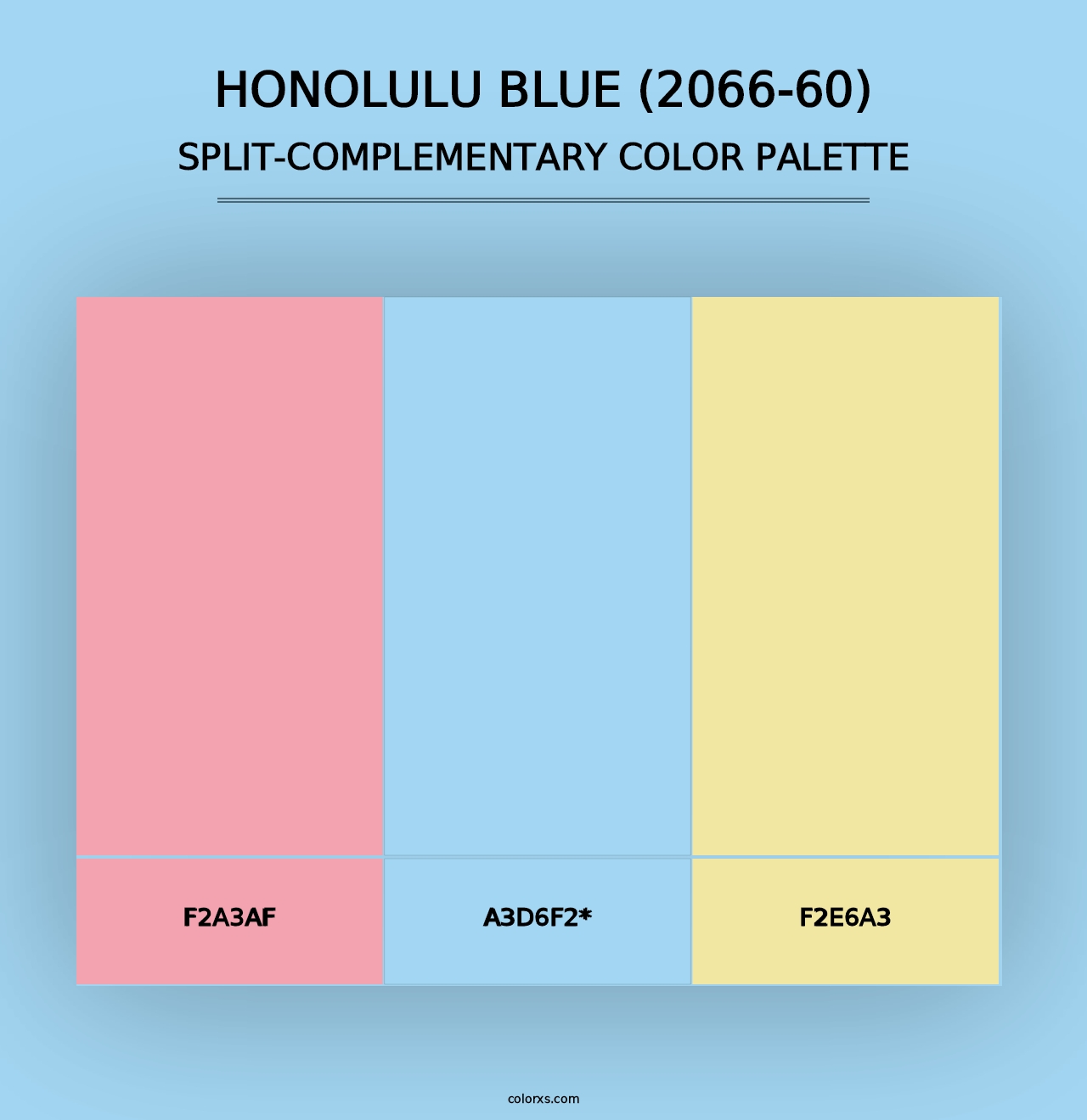 Honolulu Blue (2066-60) - Split-Complementary Color Palette