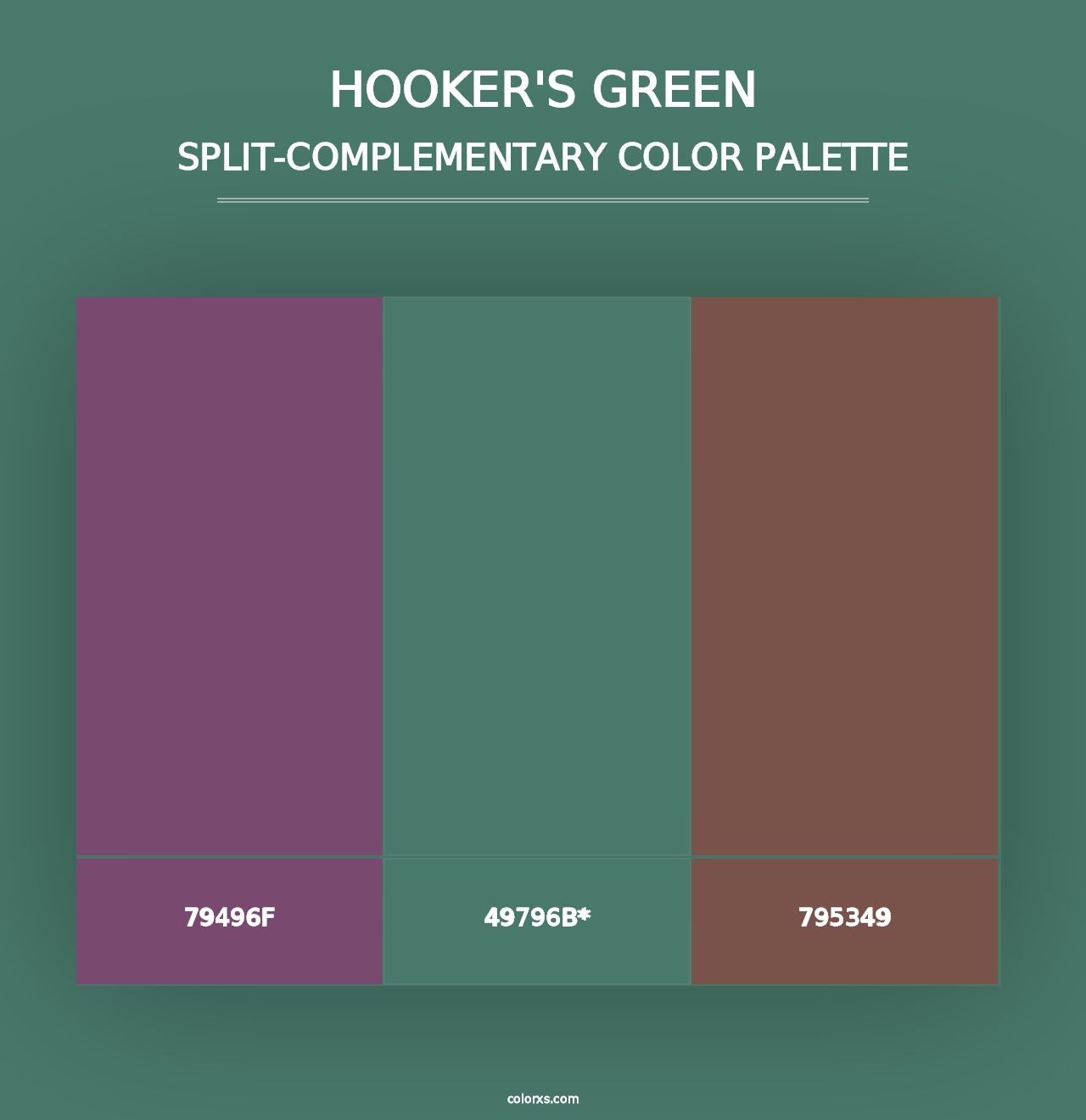 Hooker's Green - Split-Complementary Color Palette