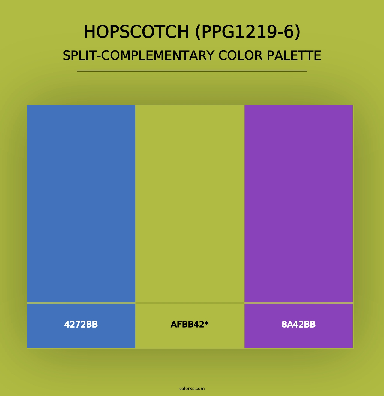 Hopscotch (PPG1219-6) - Split-Complementary Color Palette