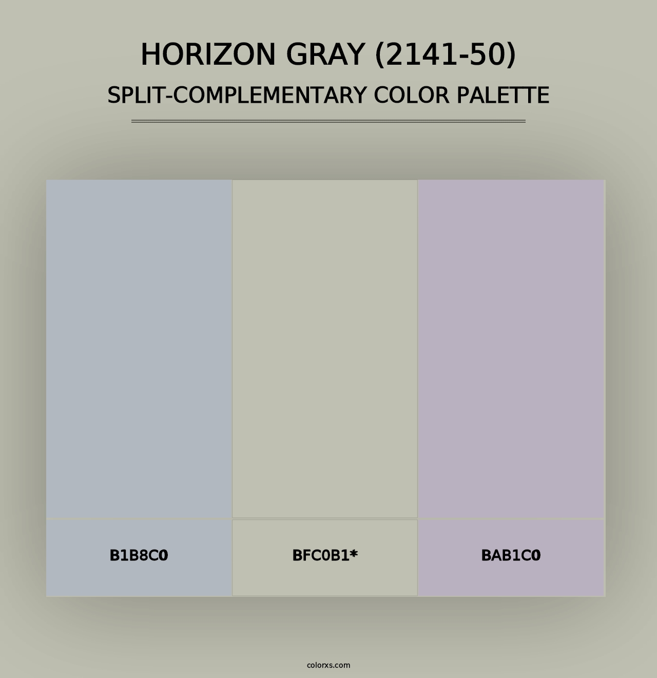 Horizon Gray (2141-50) - Split-Complementary Color Palette