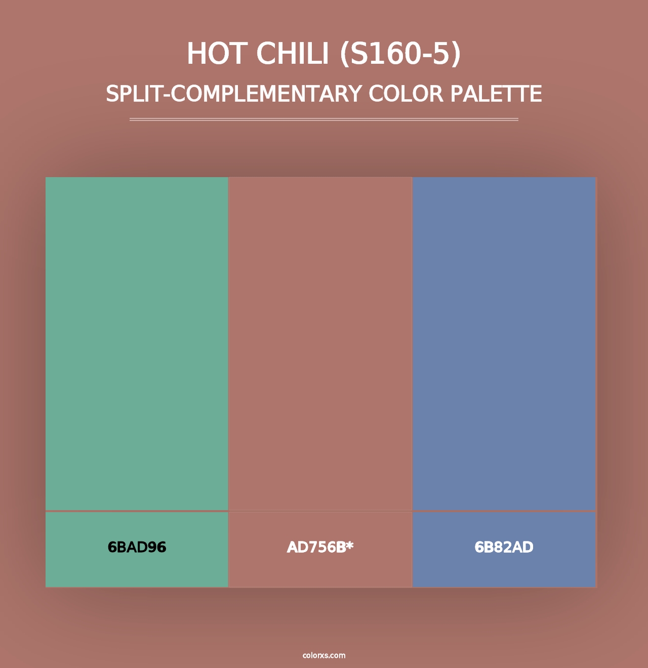 Hot Chili (S160-5) - Split-Complementary Color Palette