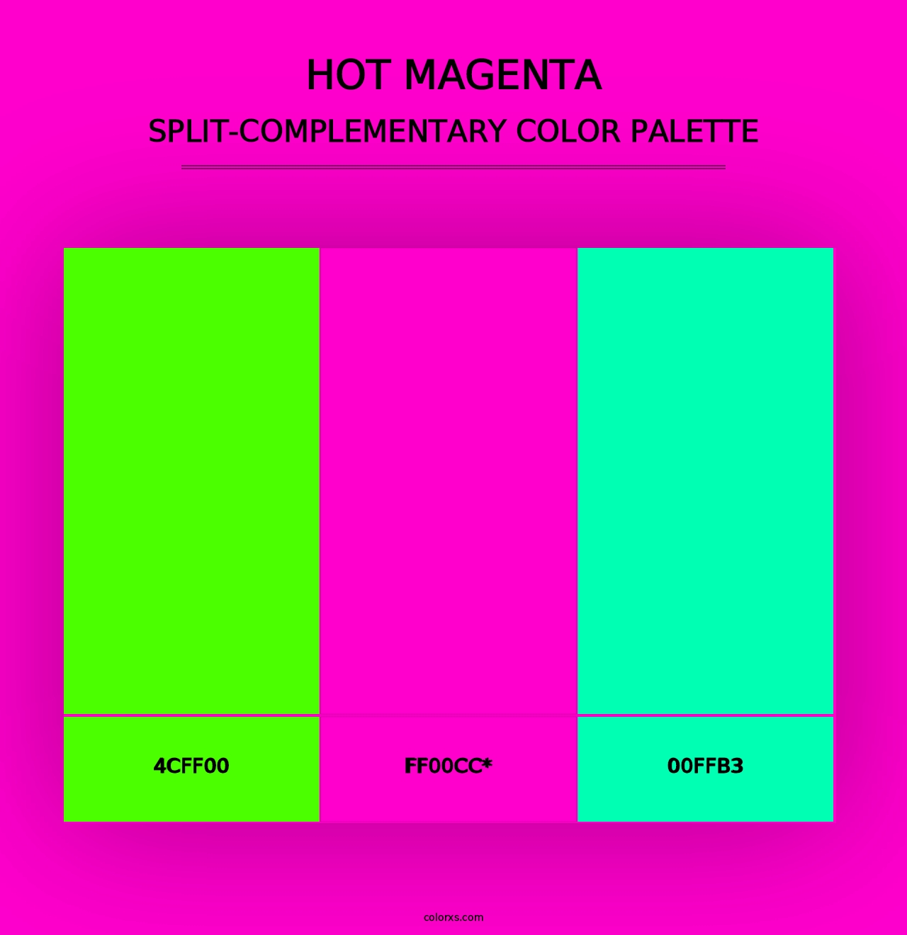 Hot Magenta - Split-Complementary Color Palette