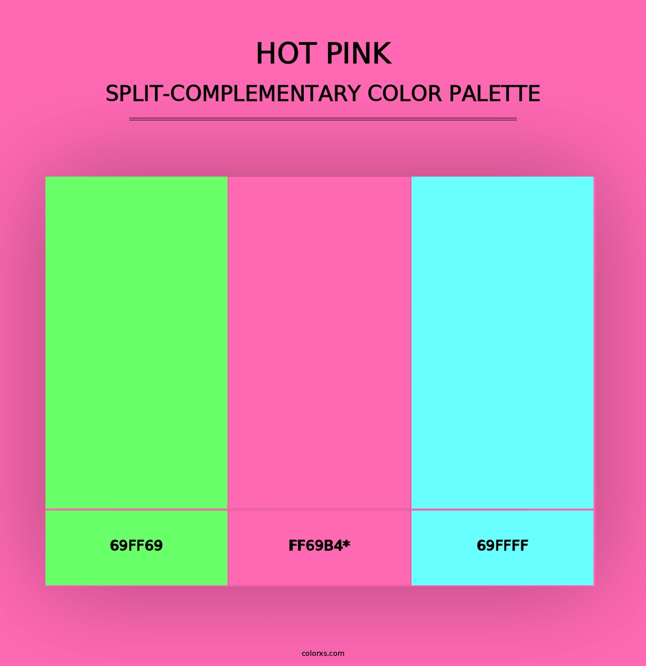 Hot Pink - Split-Complementary Color Palette