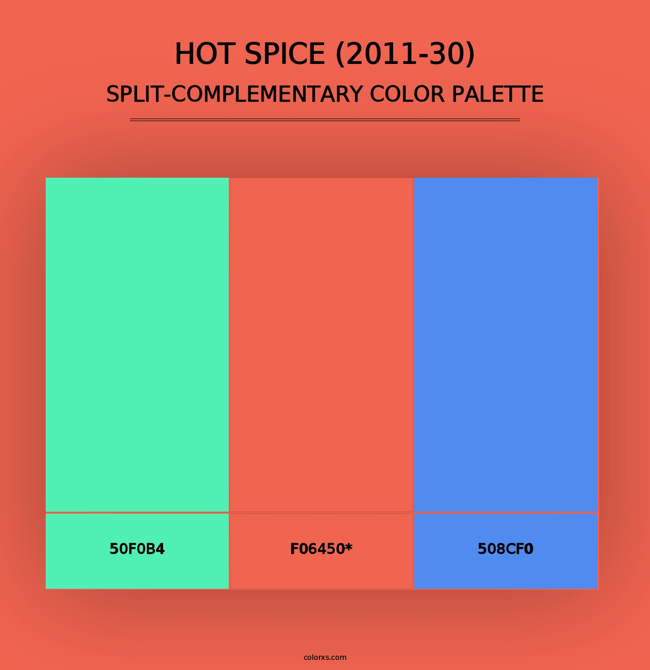 Hot Spice (2011-30) - Split-Complementary Color Palette