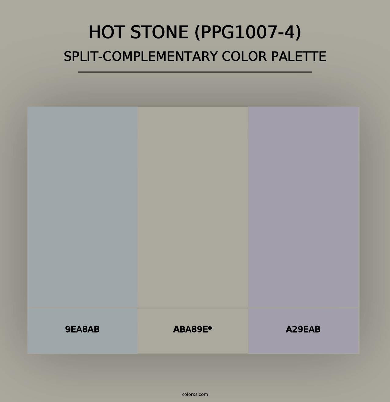 Hot Stone (PPG1007-4) - Split-Complementary Color Palette