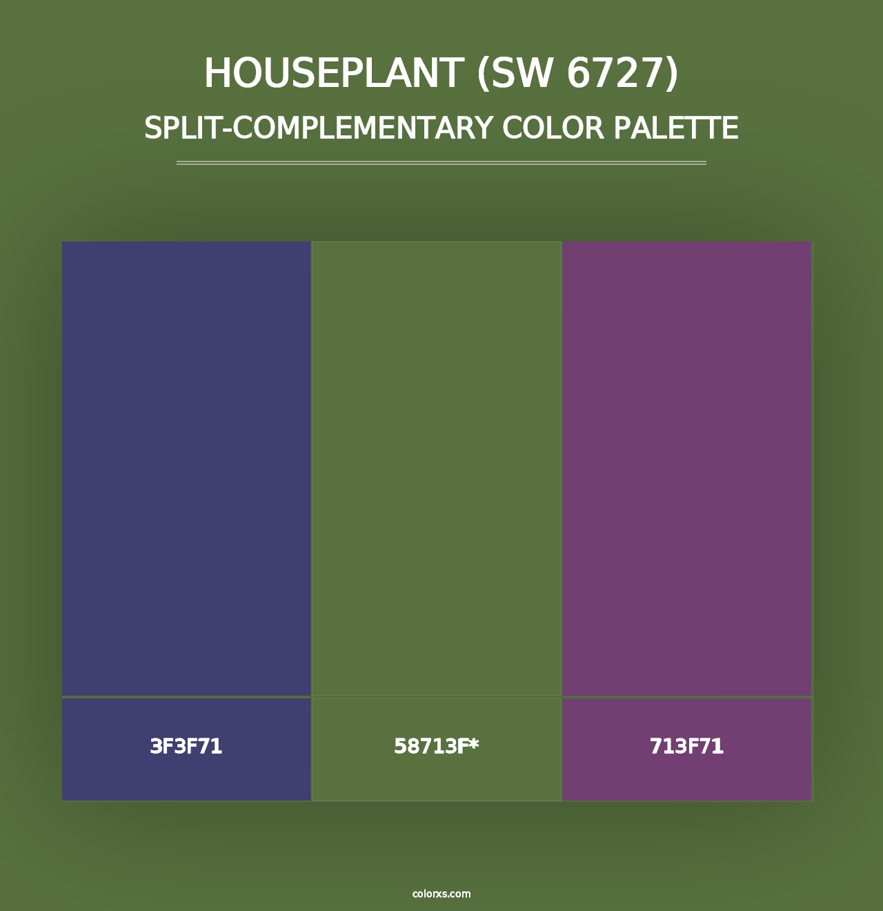 Houseplant (SW 6727) - Split-Complementary Color Palette