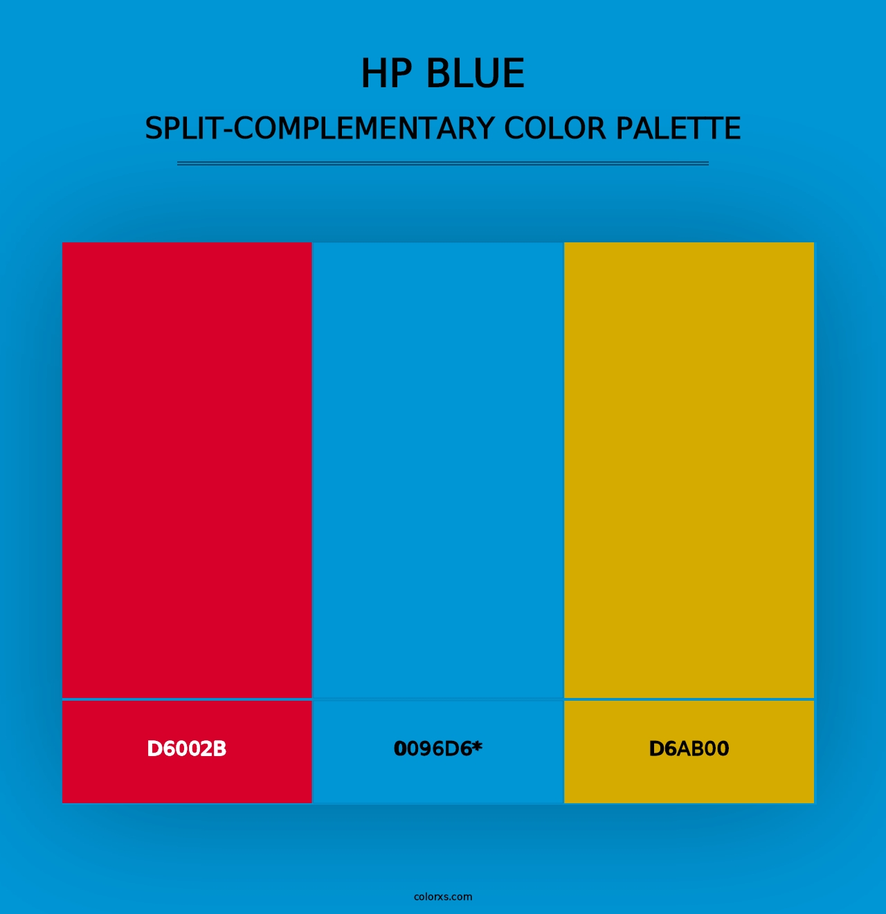 HP Blue - Split-Complementary Color Palette