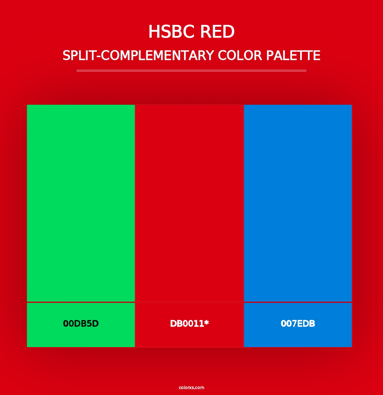 HSBC Red - Split-Complementary Color Palette