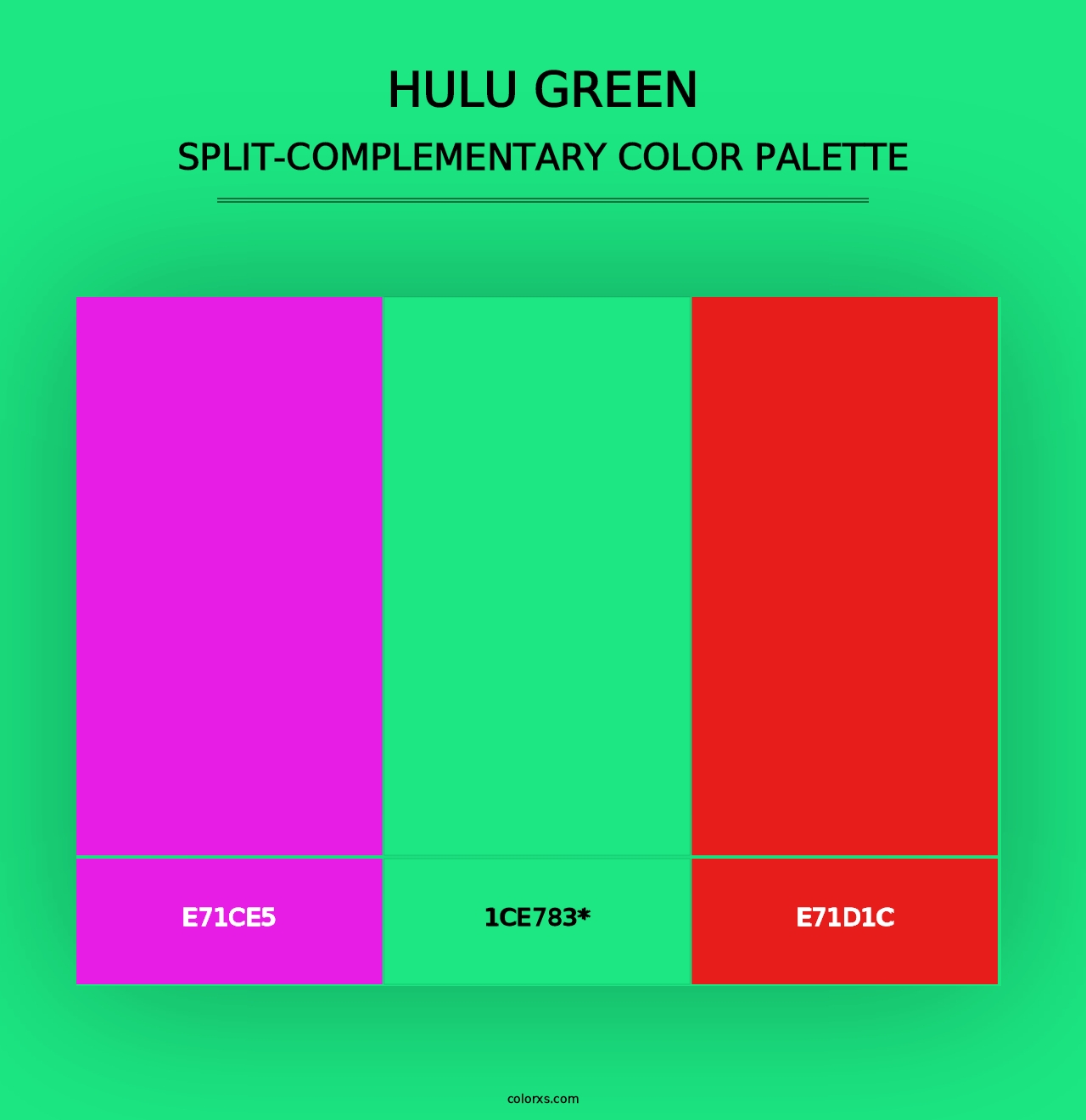 Hulu Green - Split-Complementary Color Palette