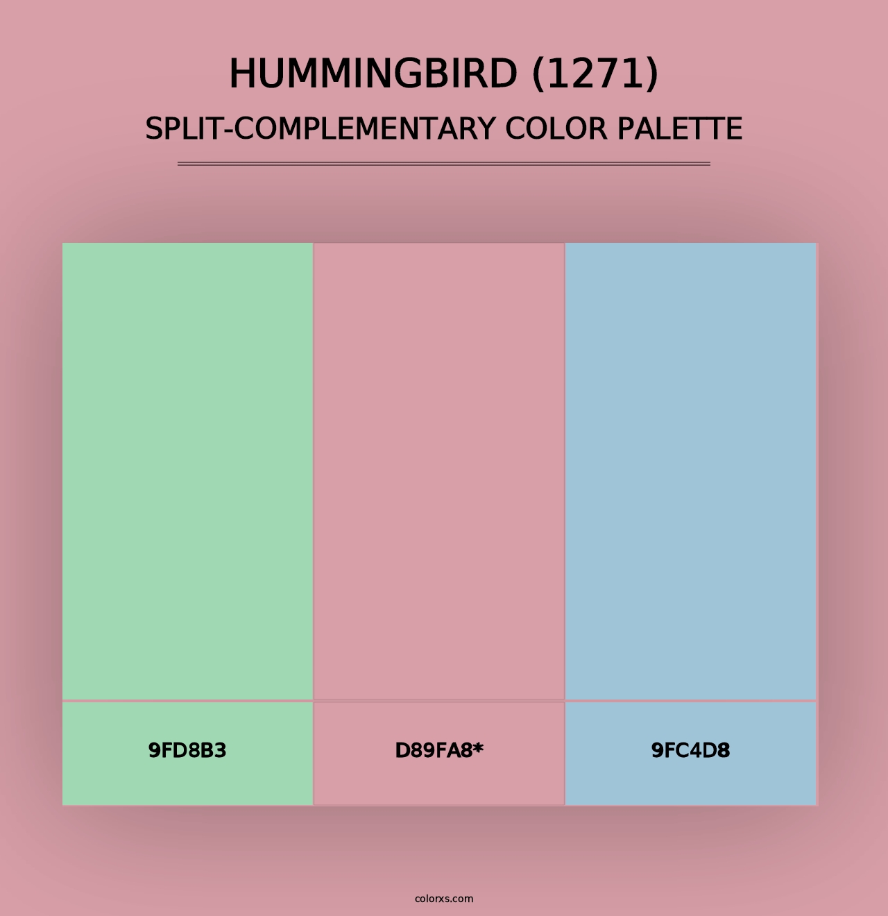 Hummingbird (1271) - Split-Complementary Color Palette