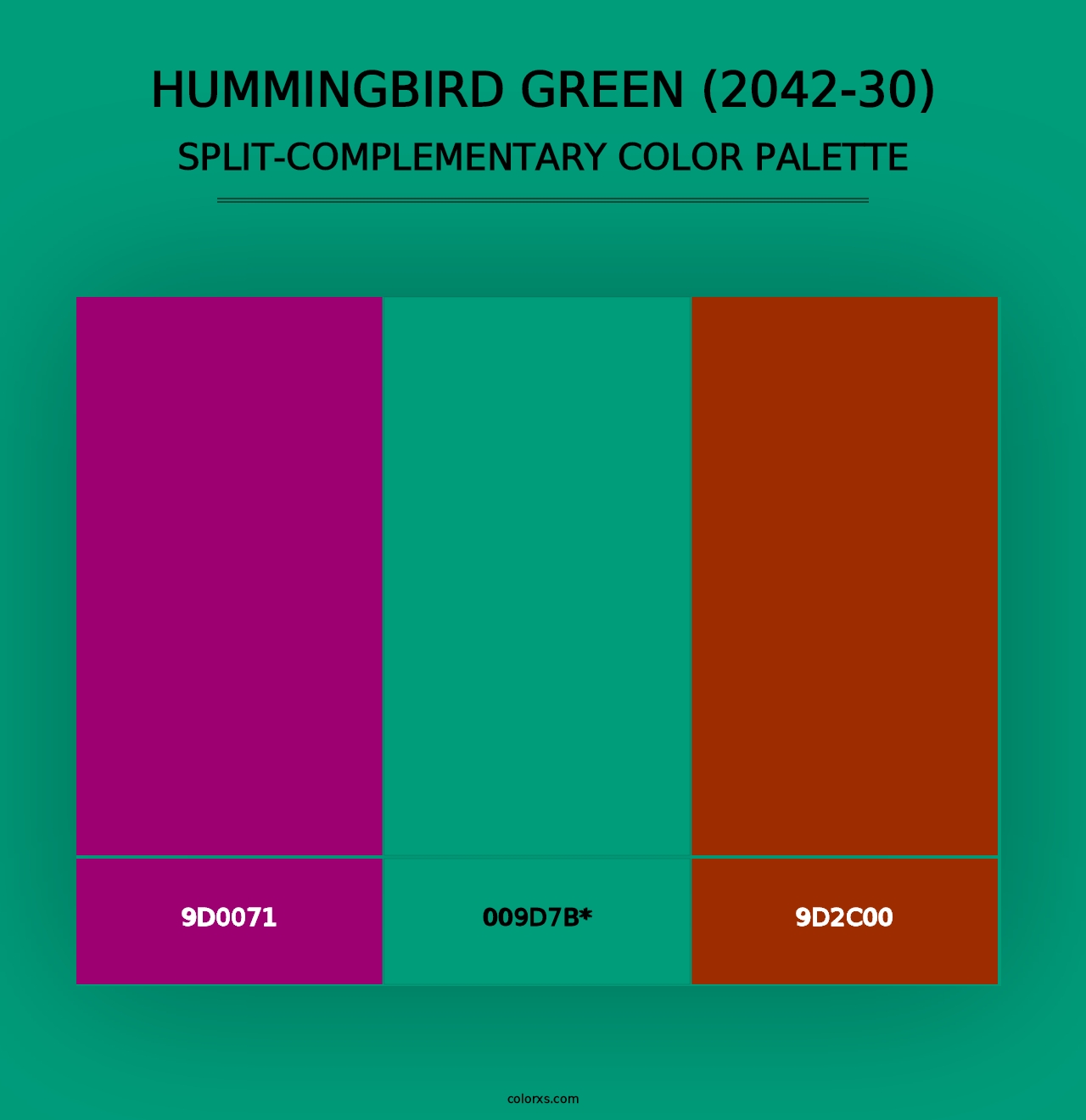 Hummingbird Green (2042-30) - Split-Complementary Color Palette