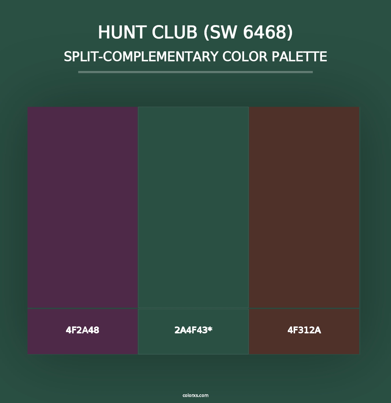 Hunt Club (SW 6468) - Split-Complementary Color Palette