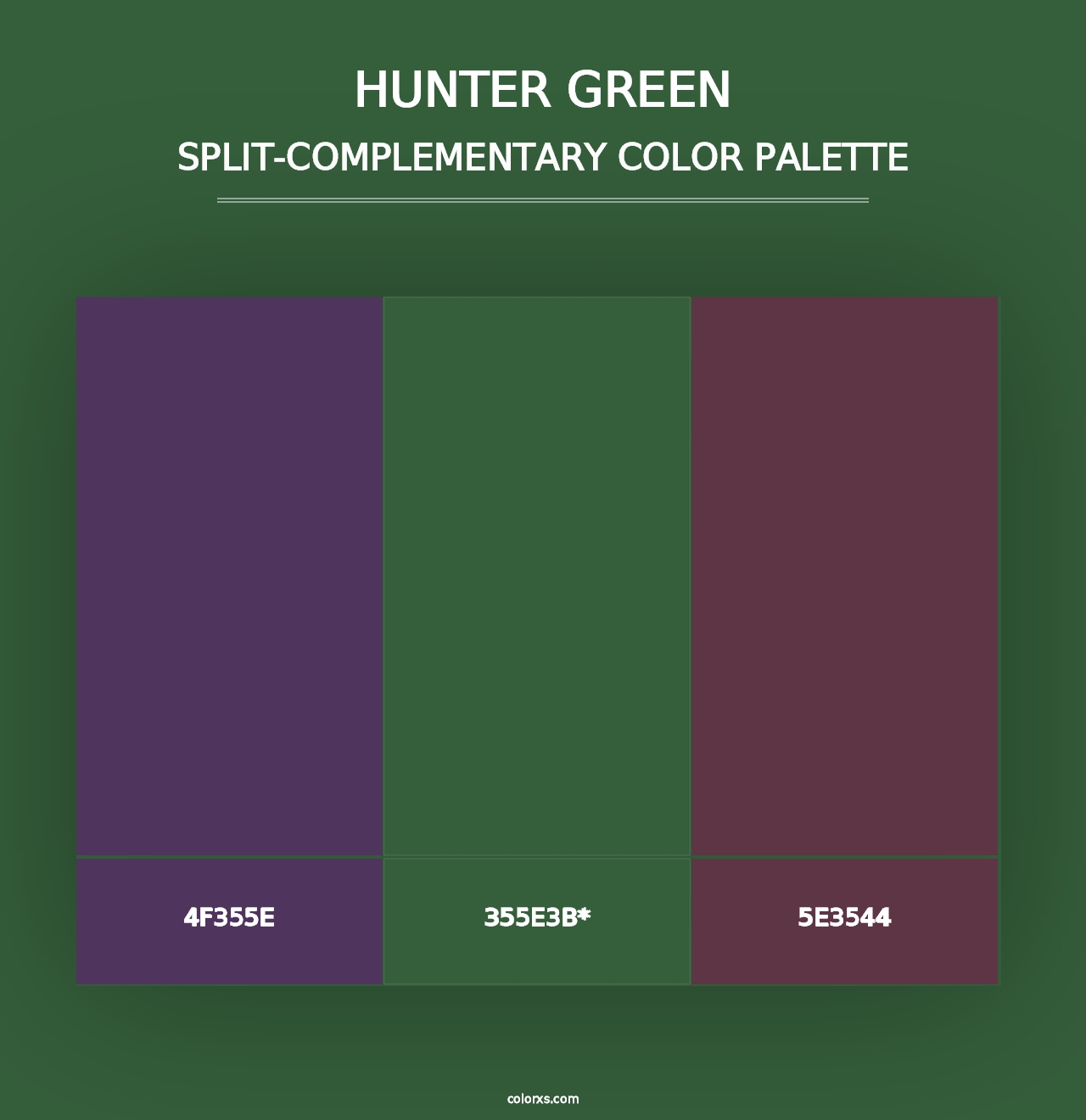 Hunter Green - Split-Complementary Color Palette