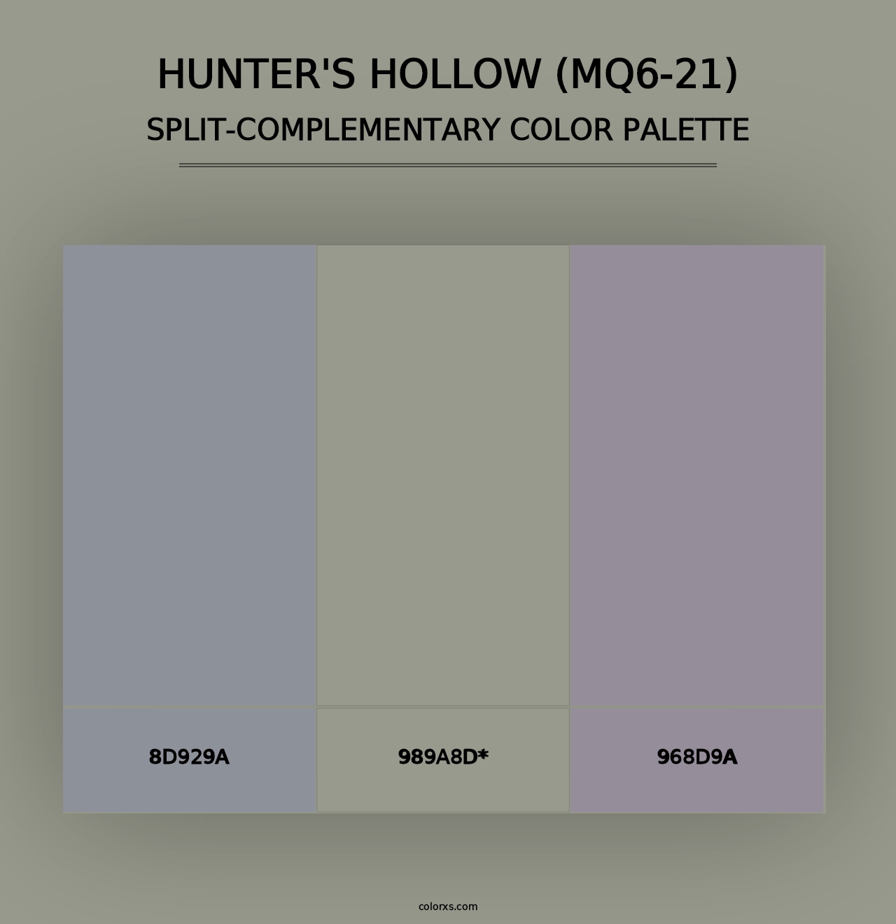 Hunter'S Hollow (MQ6-21) - Split-Complementary Color Palette