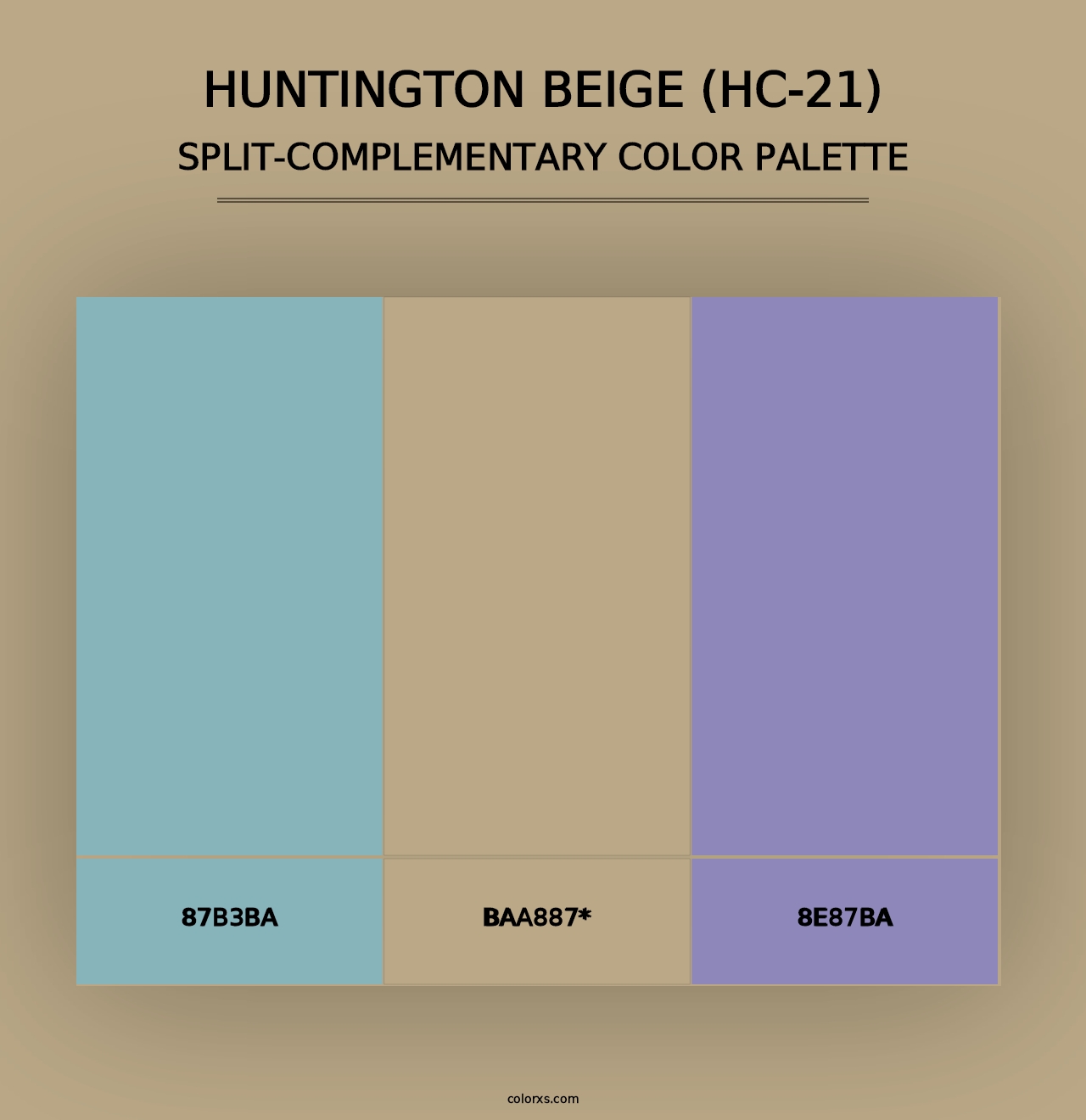 Huntington Beige (HC-21) - Split-Complementary Color Palette